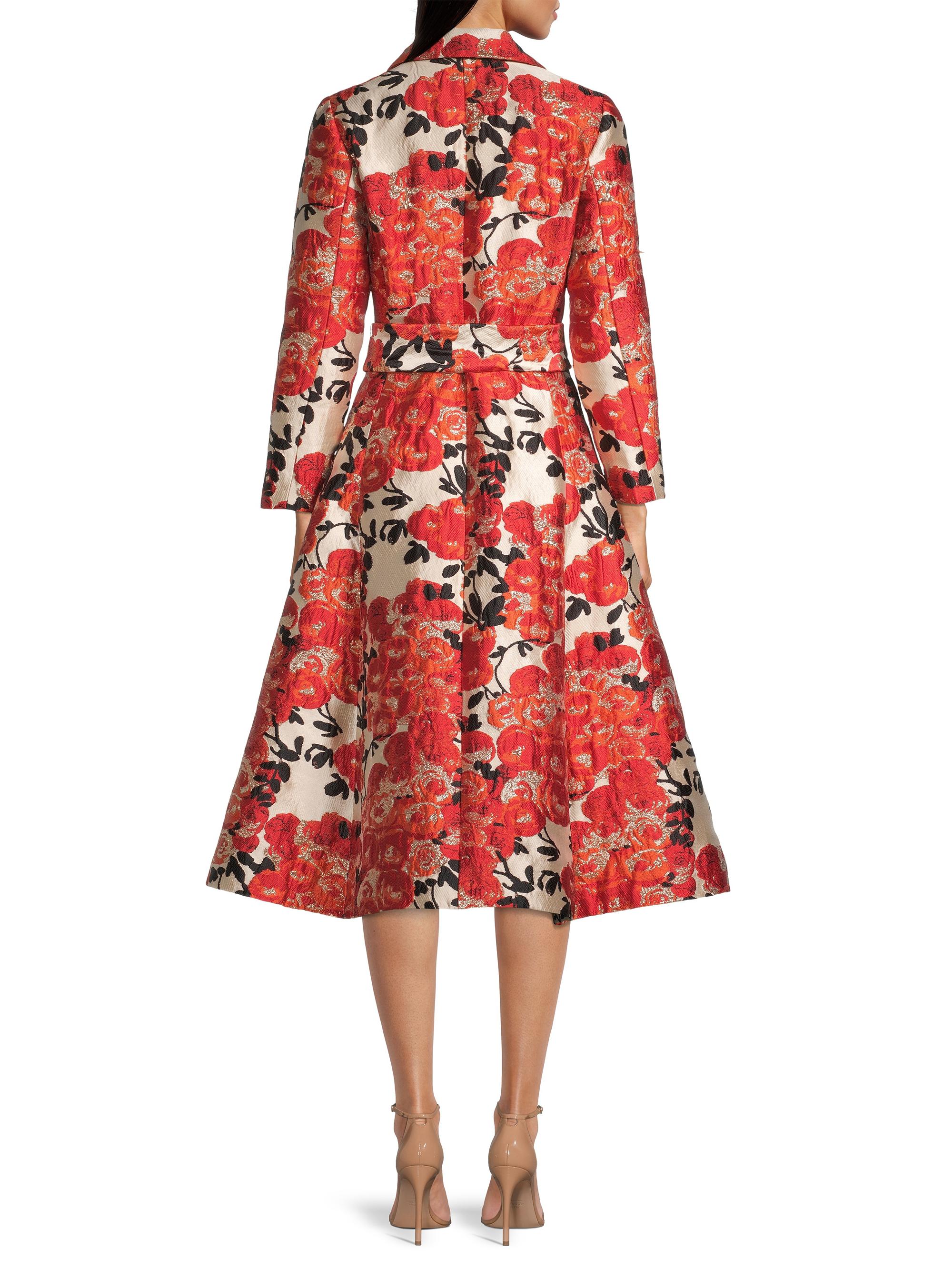 Frances Valentine Lucille Rose Jacquard Wrap Dress | Saks Fifth Avenue