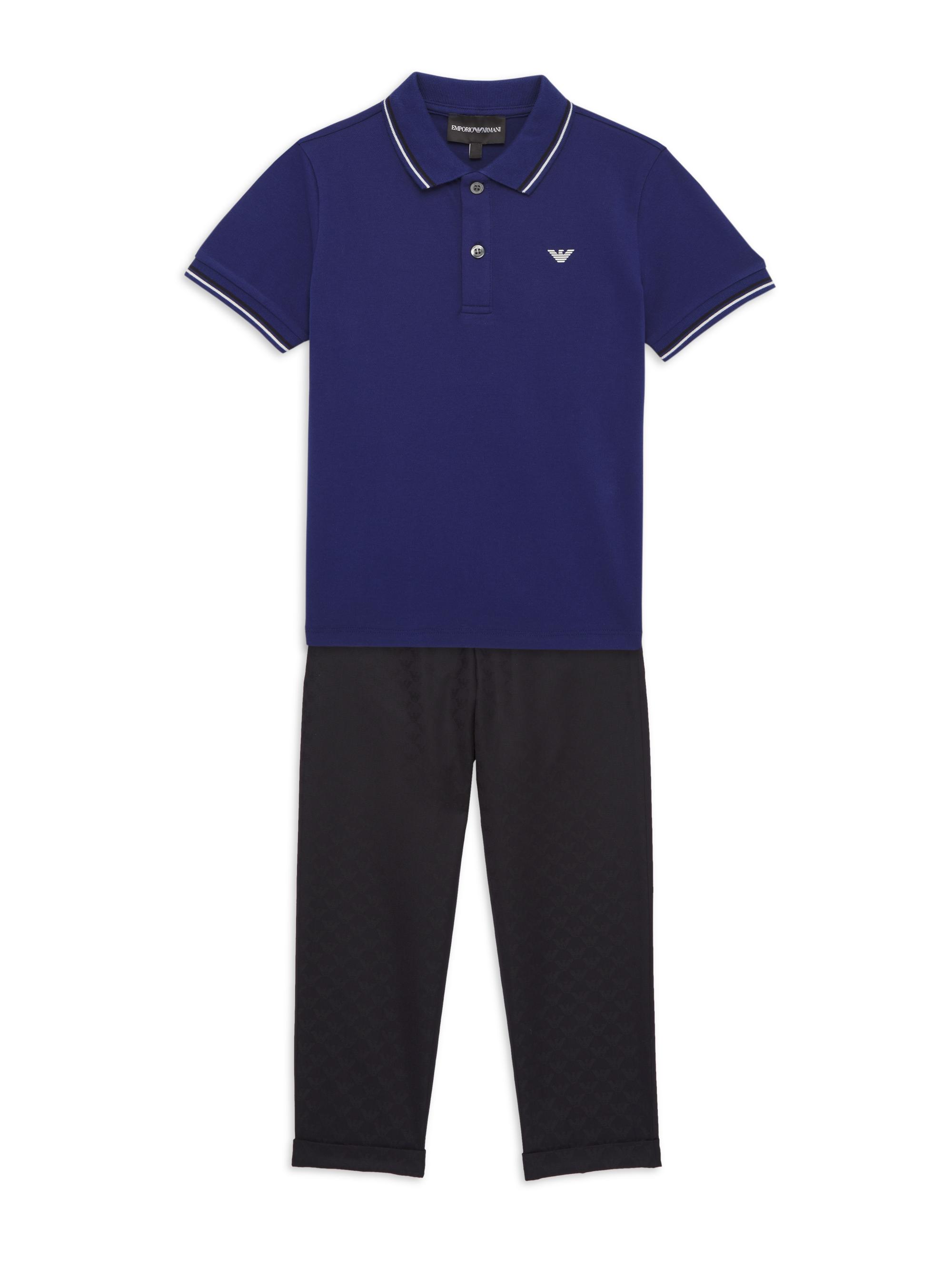Emporio Armani Boys Logo Trousers in Navy