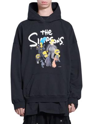 Balenciaga x The Simpsons Wide Fit Hoodie Indigo