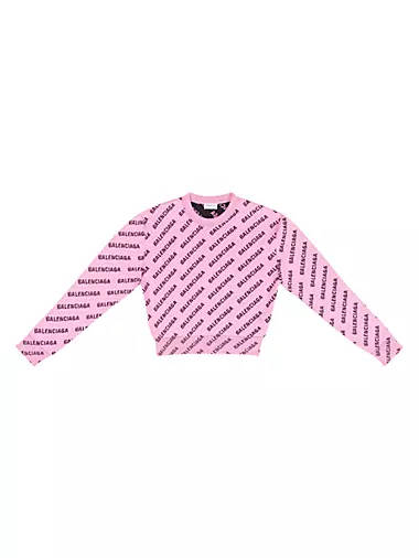 Mini All Over Logo Cropped Sweater