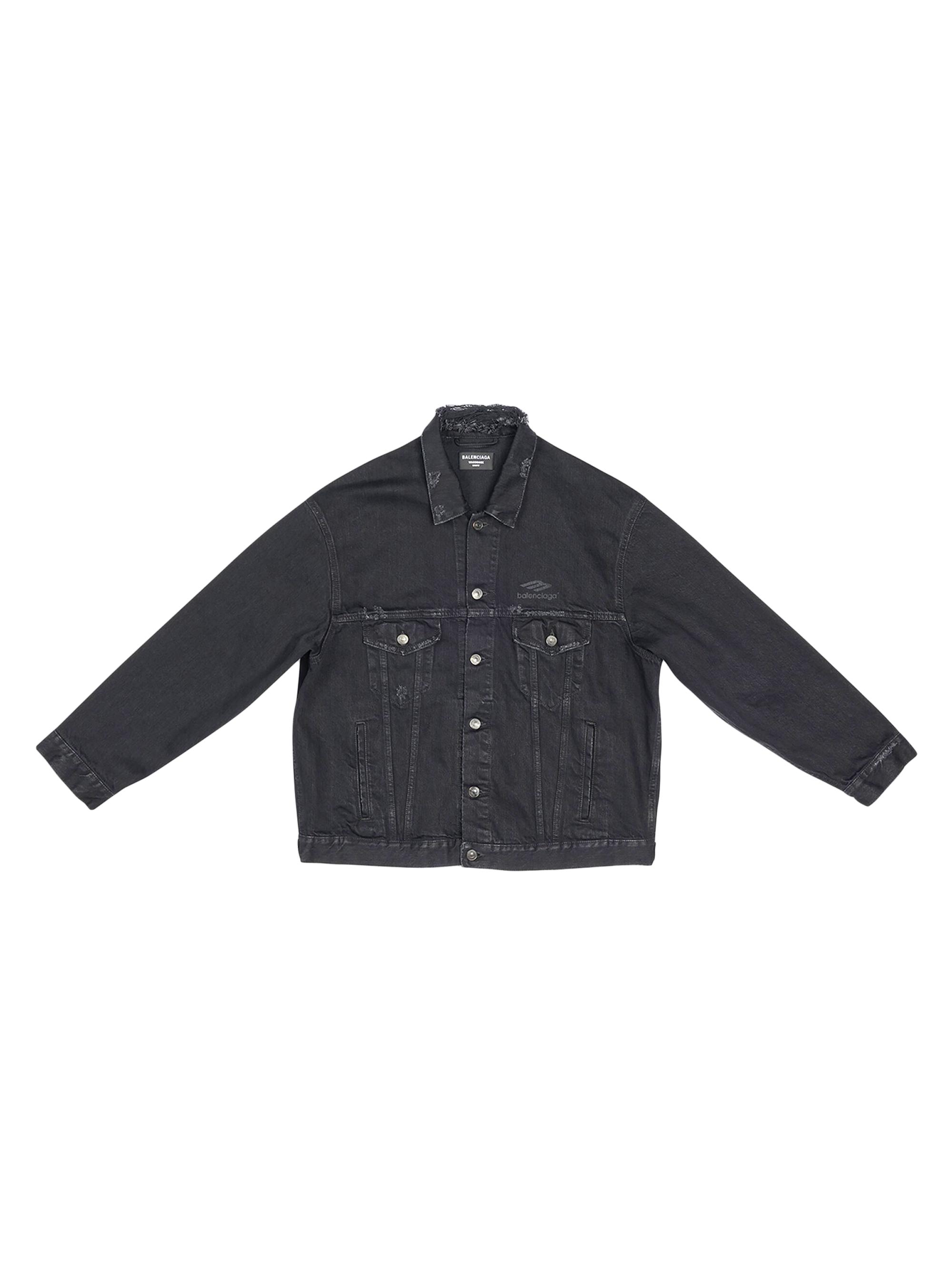 Balenciaga Men's 3b Sports Icon Large Fit Jacket - Rubber Black