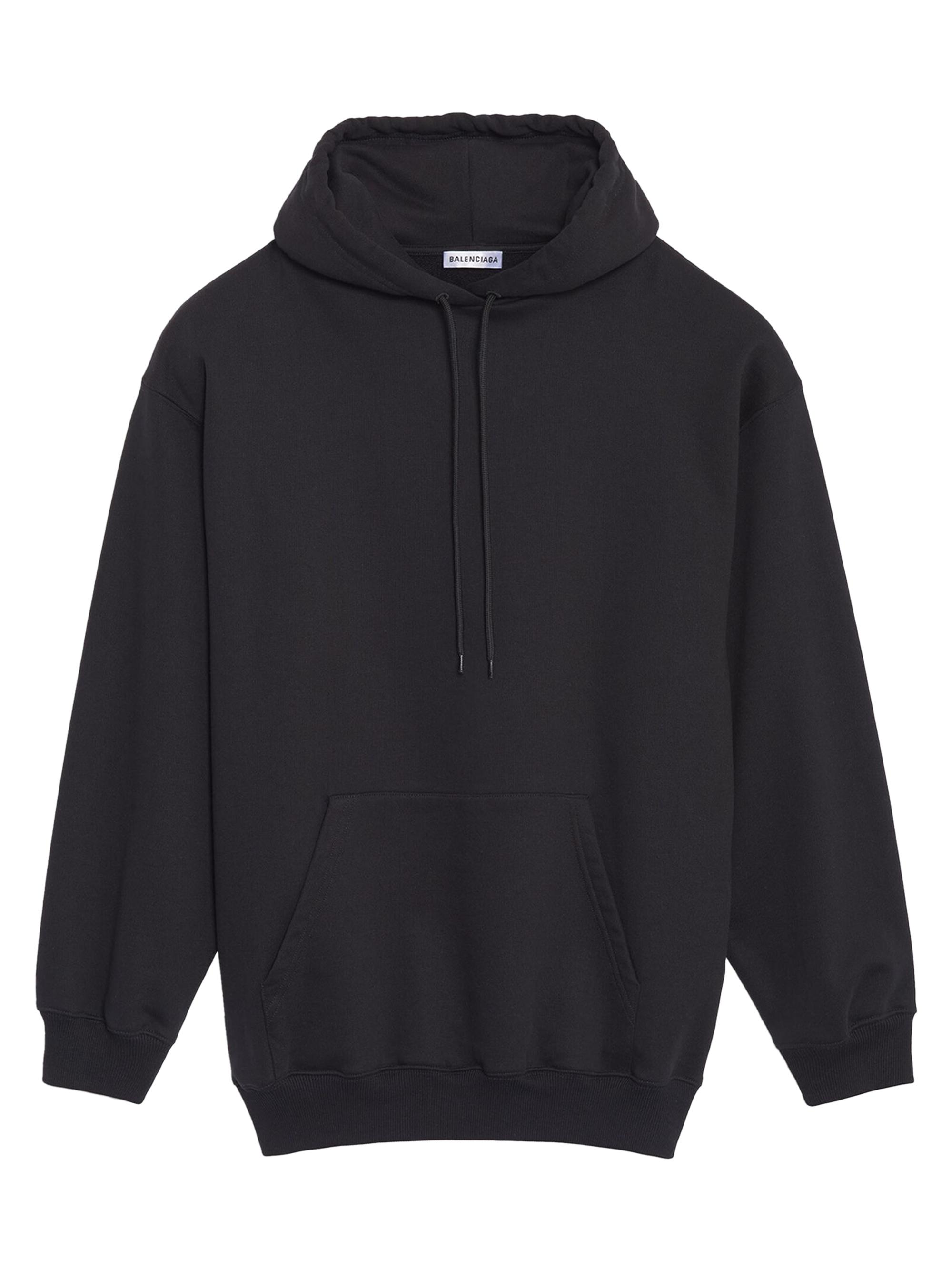 Balenciaga Women's Logo Hoodie Sweatshirt - Black