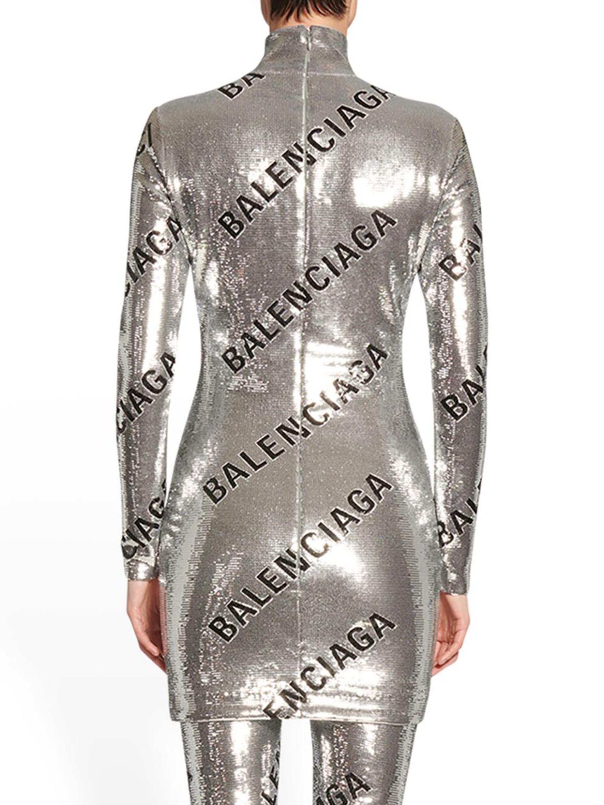 balenciaga silver dress Taking inspiration from Cristbal Balenciaga Ballroom gowns from the  1940's, this dress is made of aluminum material, which allowed Balenciaga's  ateliers to sculpt the material and fix the movement in intricate draping