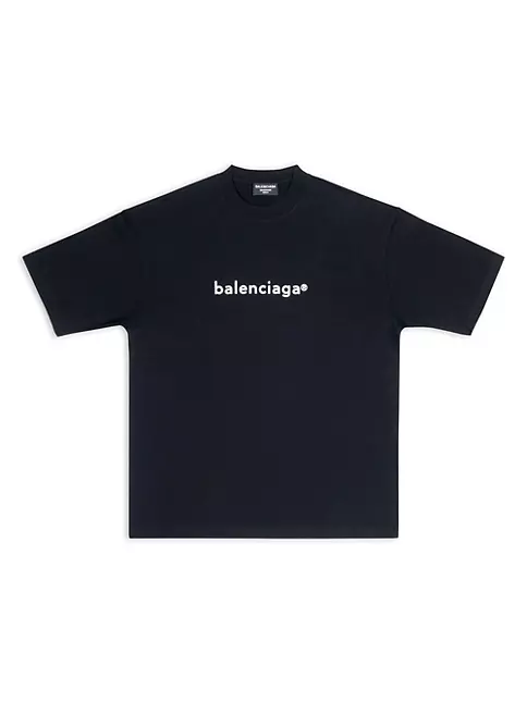 BALENCIAGA, Balenciaga Black Bin Bag Logo Shirt