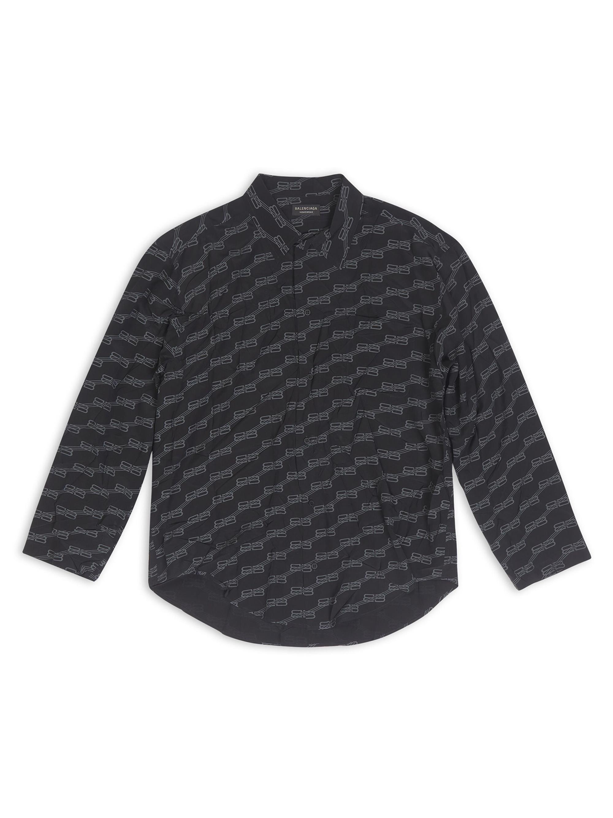 Balenciaga Women's BB Monogram Minimal Shirt - Black Grey