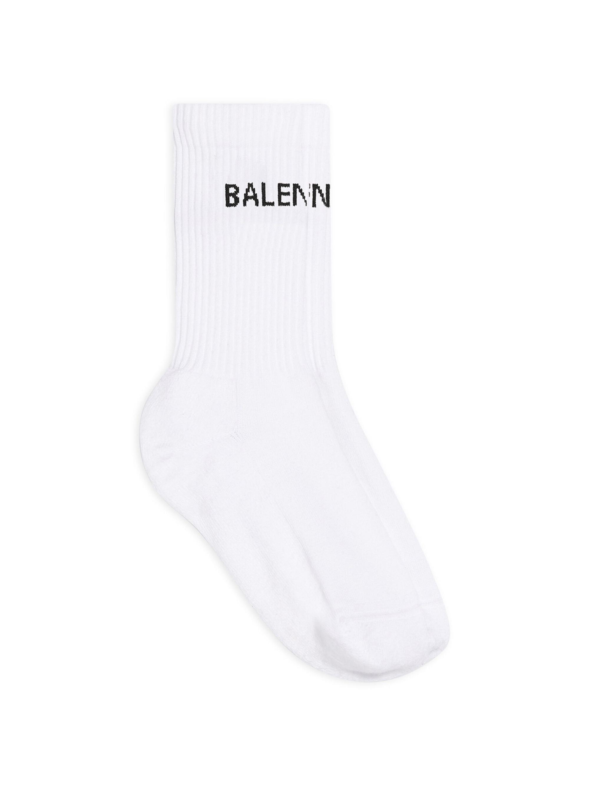 Balenciaga Men's Cotton Socks - White Black