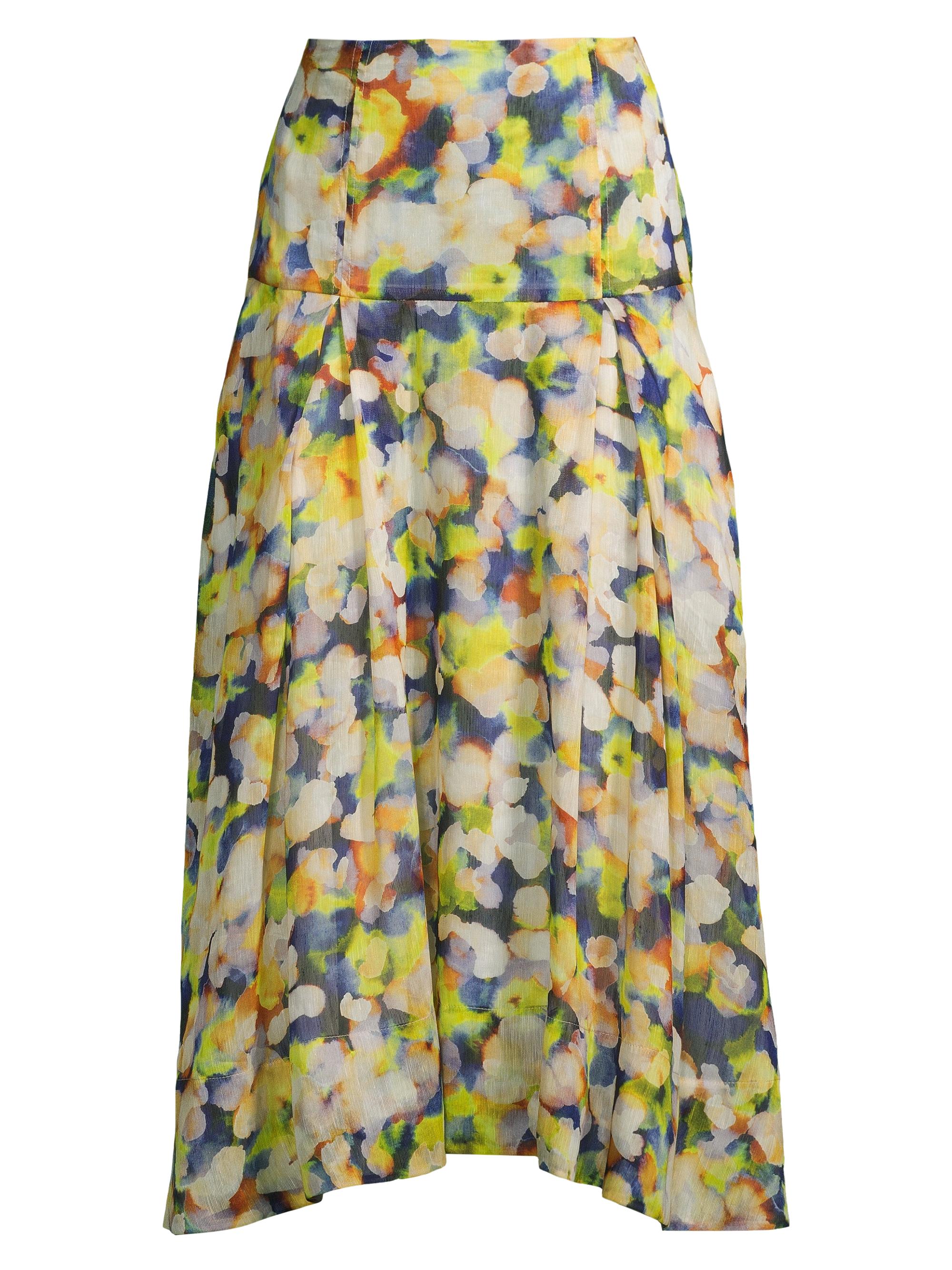 Ginger & Smart Women's Enlighten Watercolor Midi Skirt