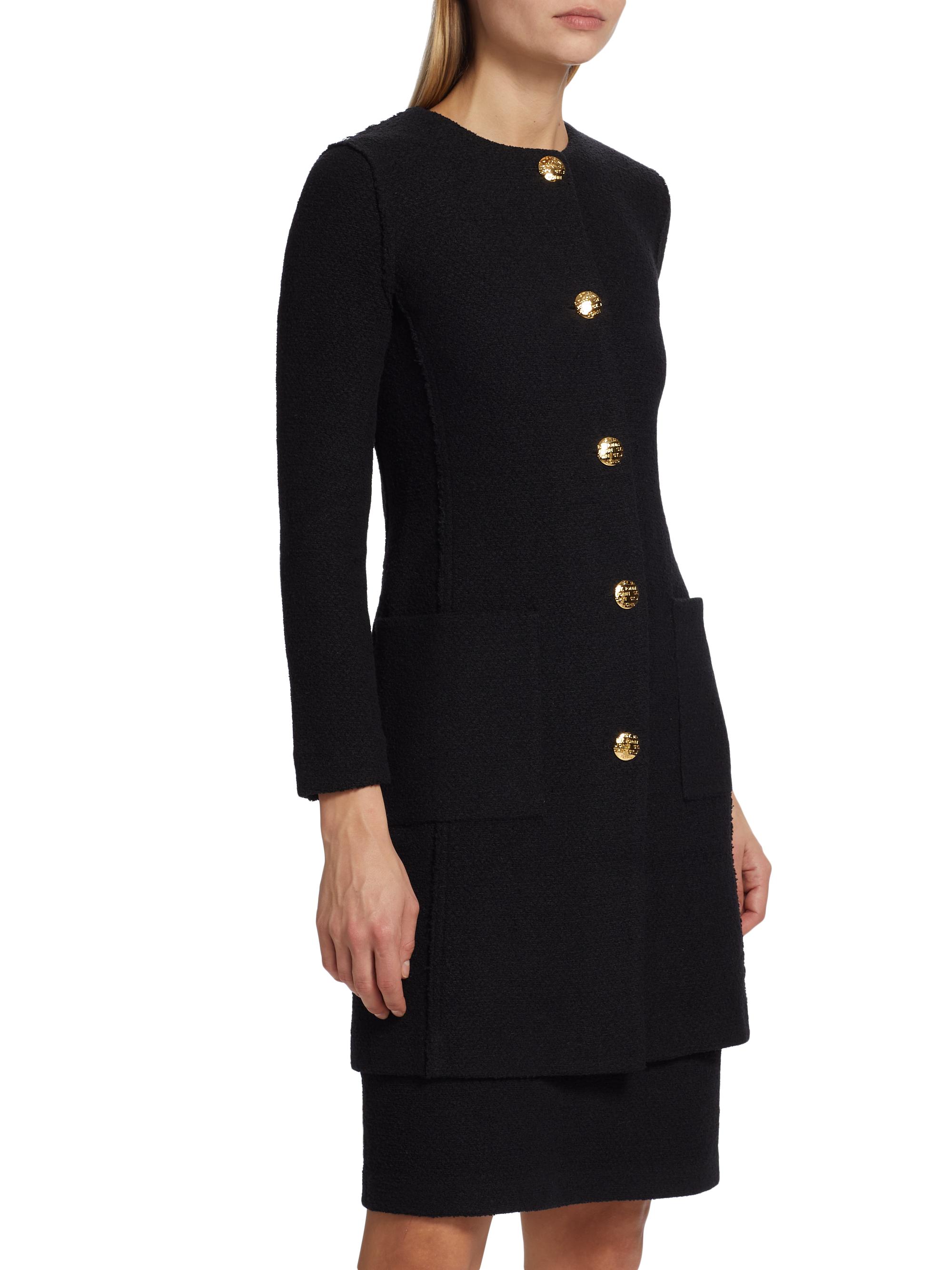 St. John Bouclé Twill Topper Jacket | Saks Fifth Avenue