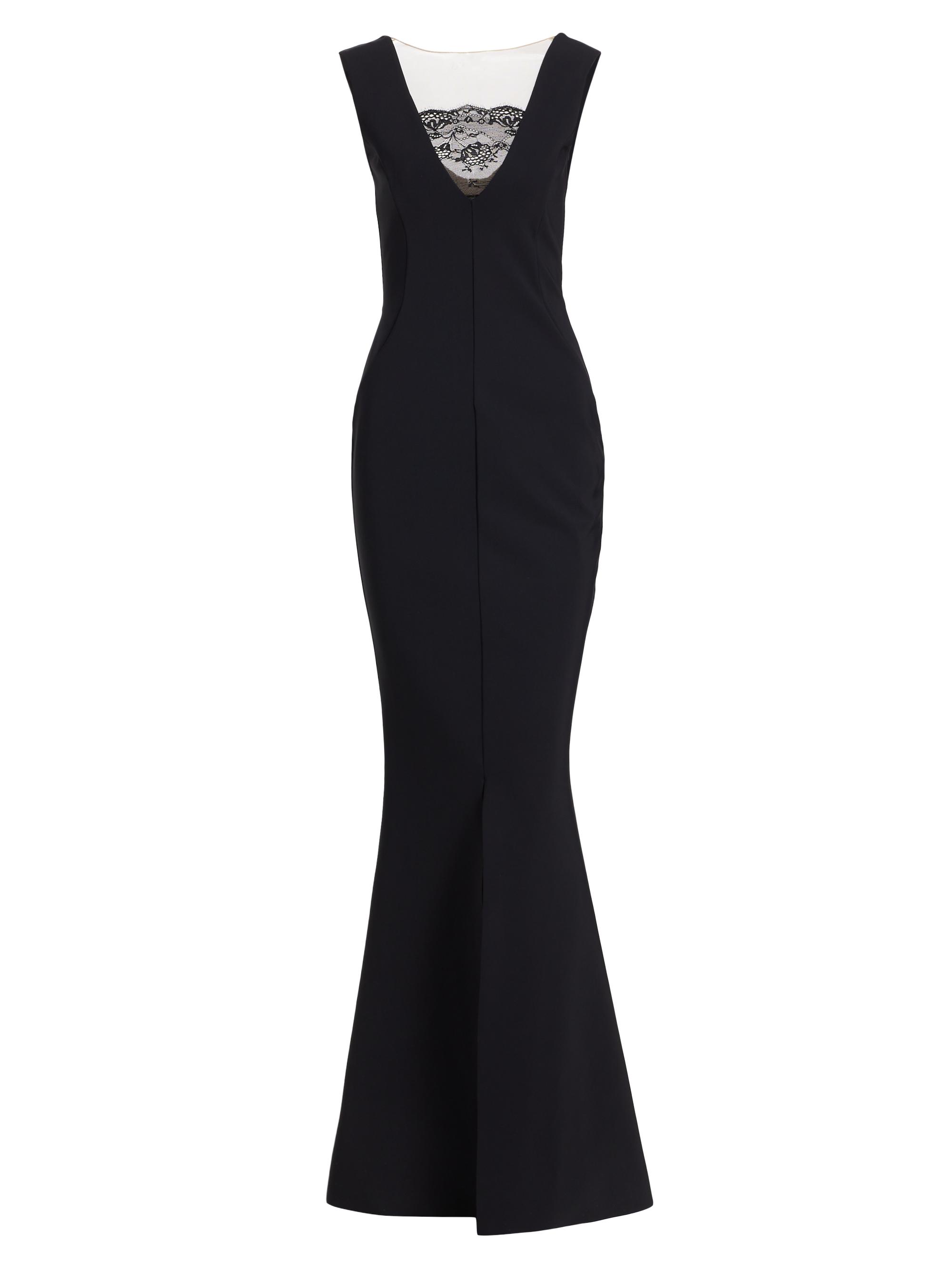 Chiara Boni La Petite Robe Women's Sada Lace-Trimmed Illusion Gown - Black