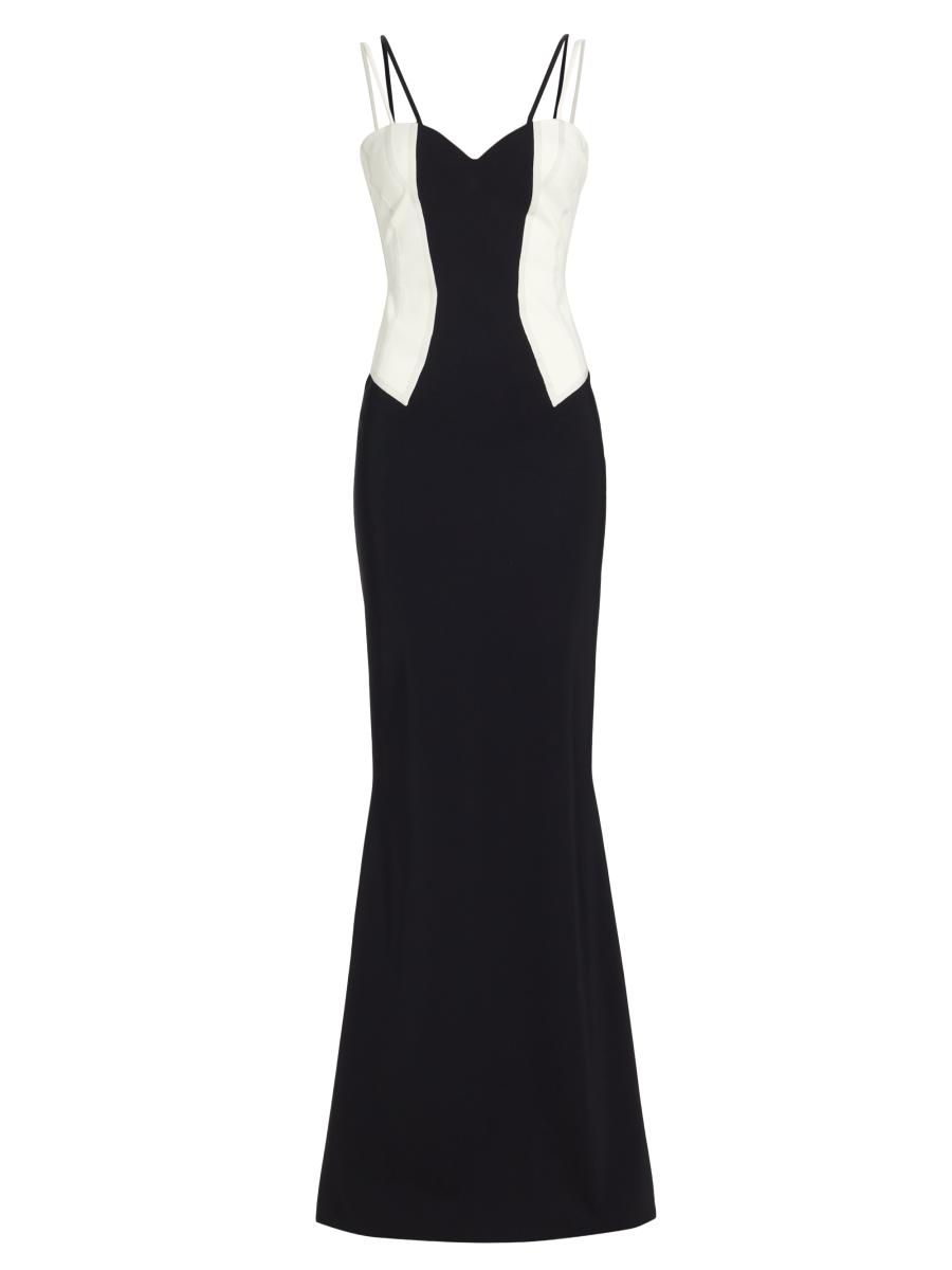 Chiara Boni La Petite Robe Roro Bi-Colored Jersey Gown