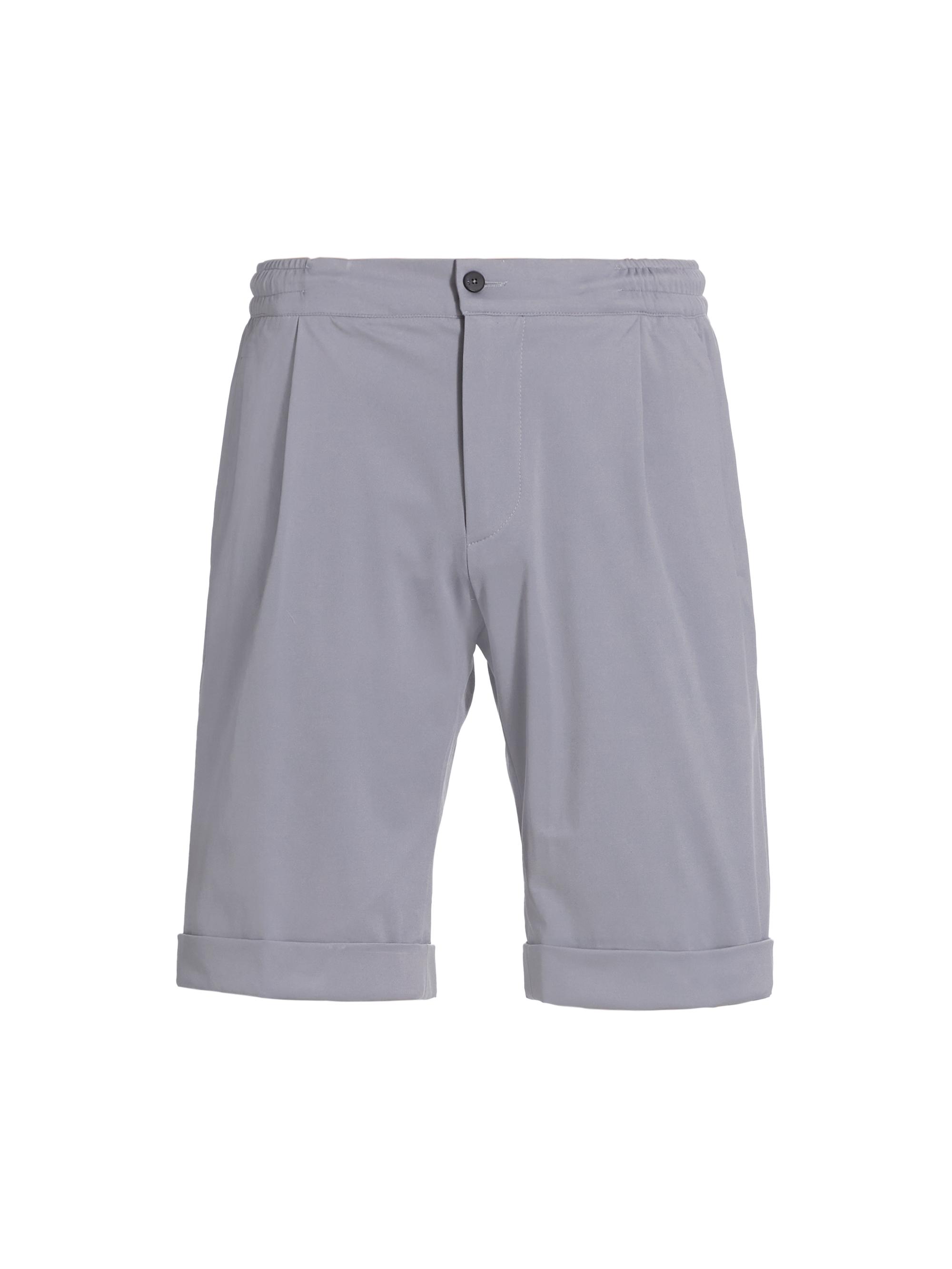 KNT by Kiton Men's Cuffed Bermuda Shorts - Grey