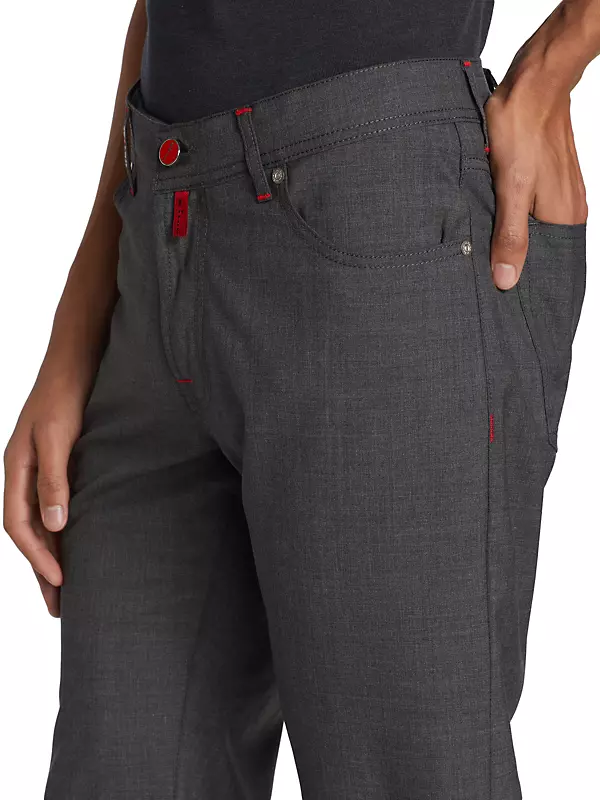 Kiton Five-Pocket Wool Pants, Pants