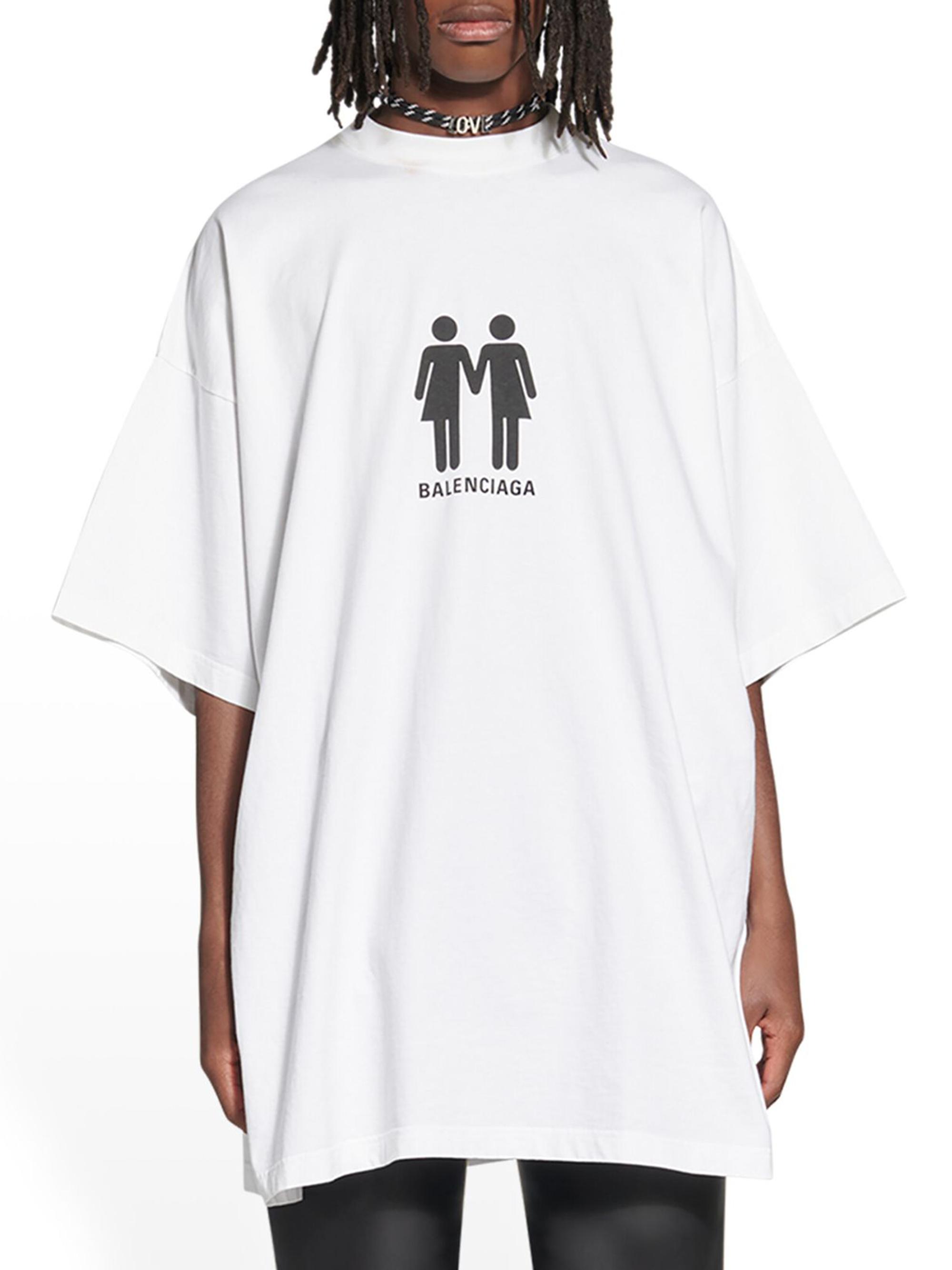 Balenciaga Tシャツ PRIDE 2022 バックプリント Balenciaga Pride 22 T-shirt Oversized | Saks Fifth Avenue