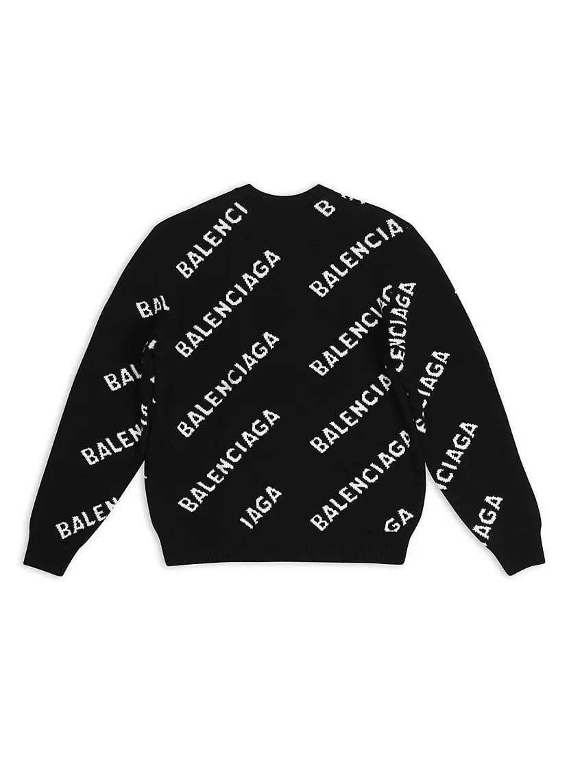 royalty mens Bank Shop Balenciaga Allover Logo Sweater | Saks Fifth Avenue