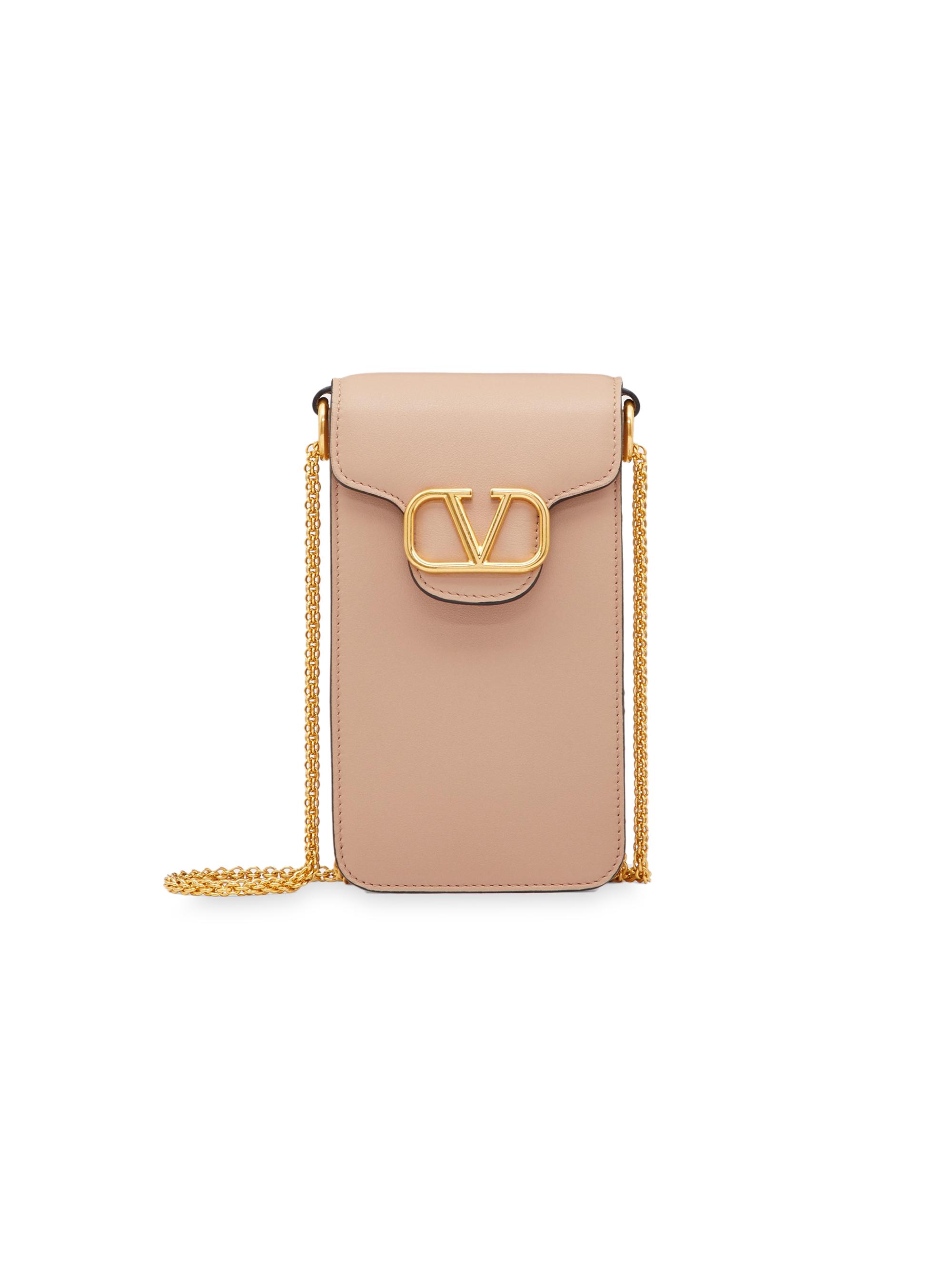 Valentino Garavani Locò Calfskin Phone Case with Chain