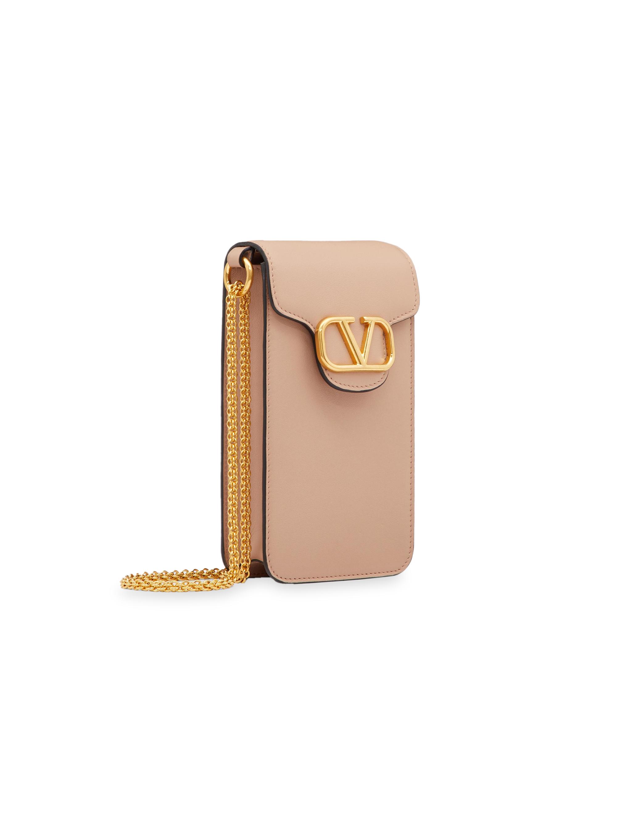 Valentino Garavani Locò Calfskin Phone Case with Chain