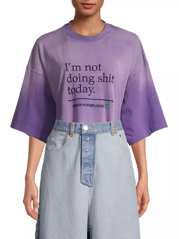 Purple 'I'm Not Doing Shit Today' Sweatshirt