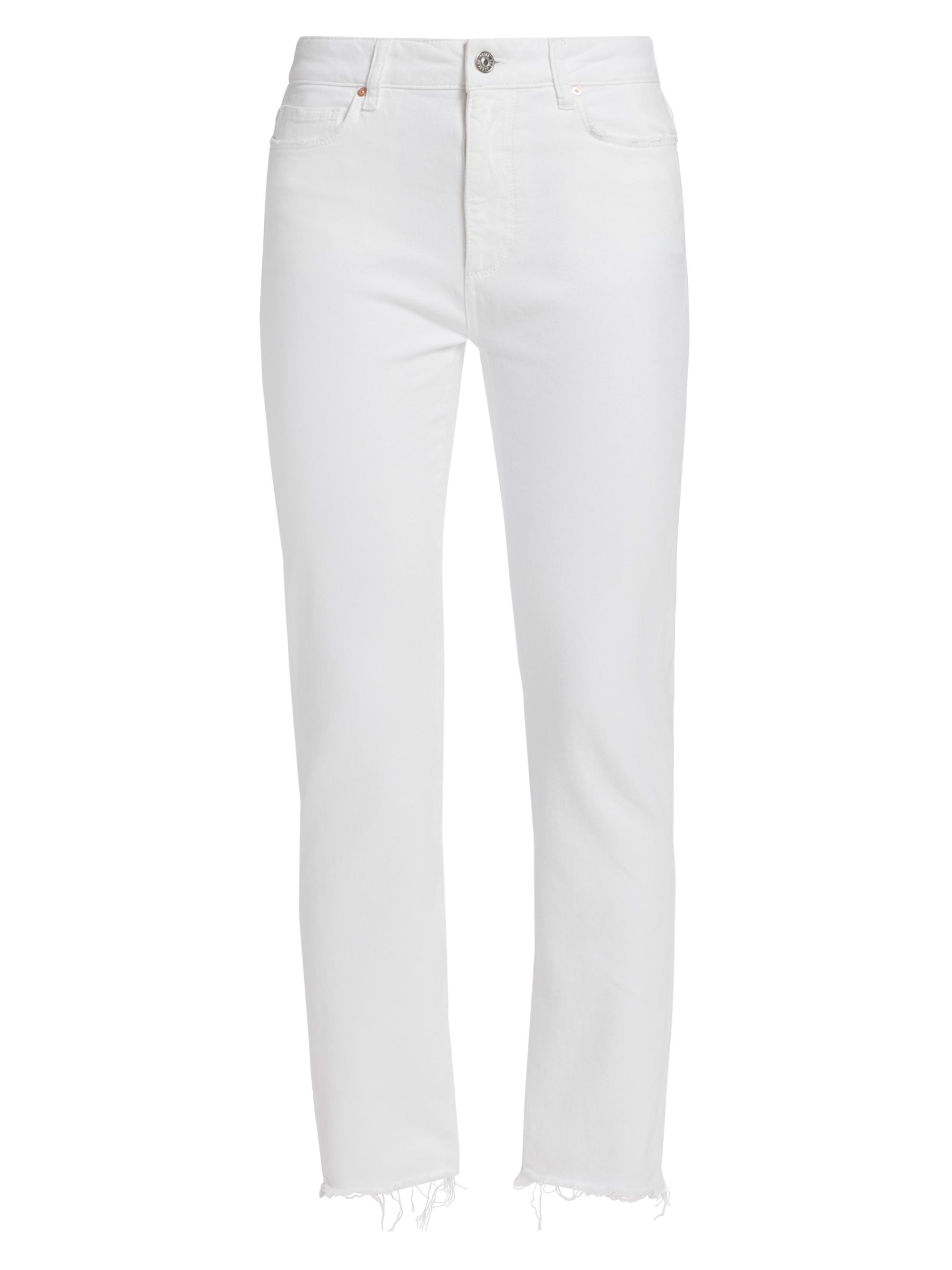 Paige Women's Cindy High-Rise Stretch Straight-Leg Jeans - White Noise