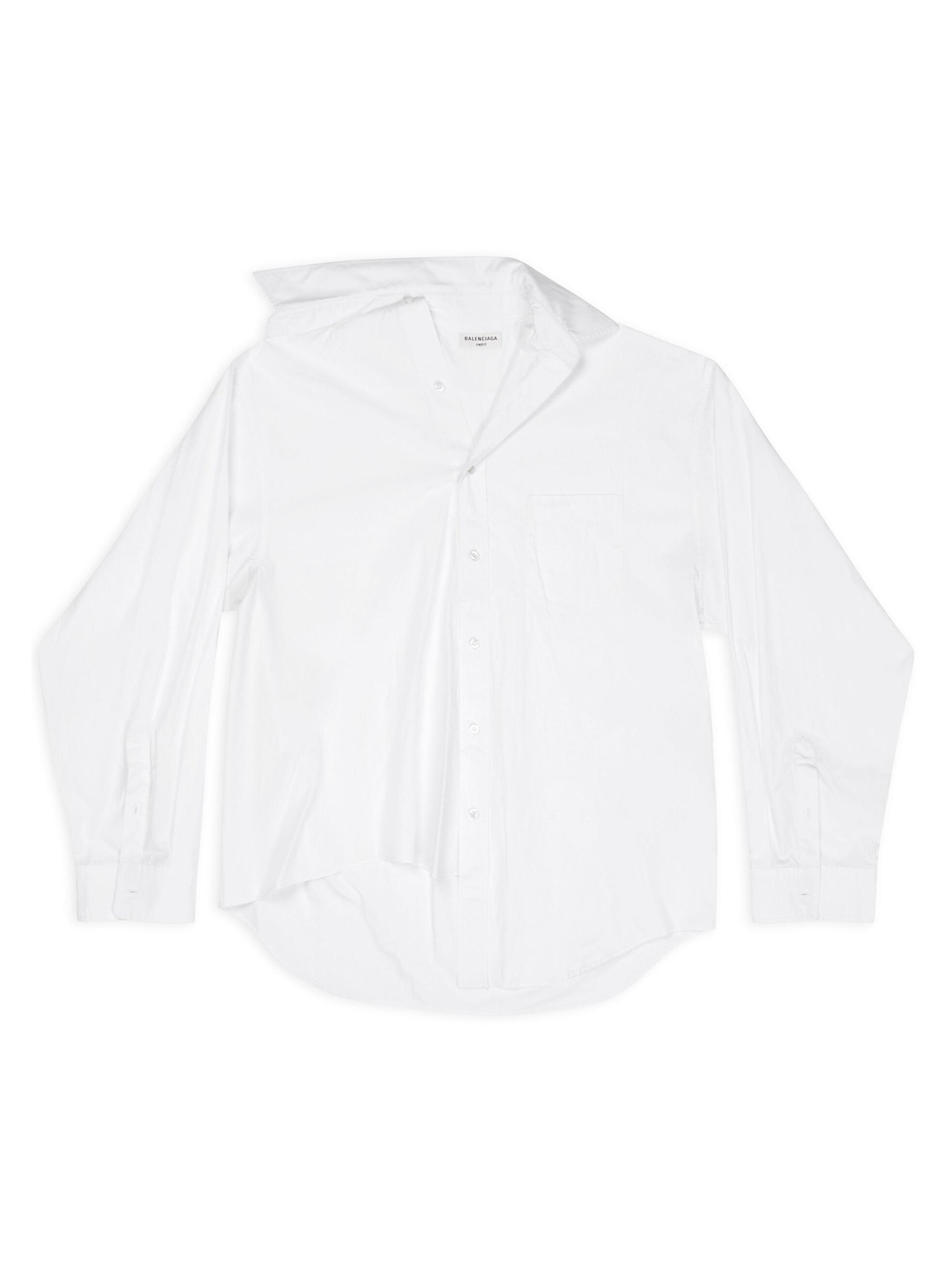 Balenciaga Women's Twisted Shirt - White - Women's Clothing