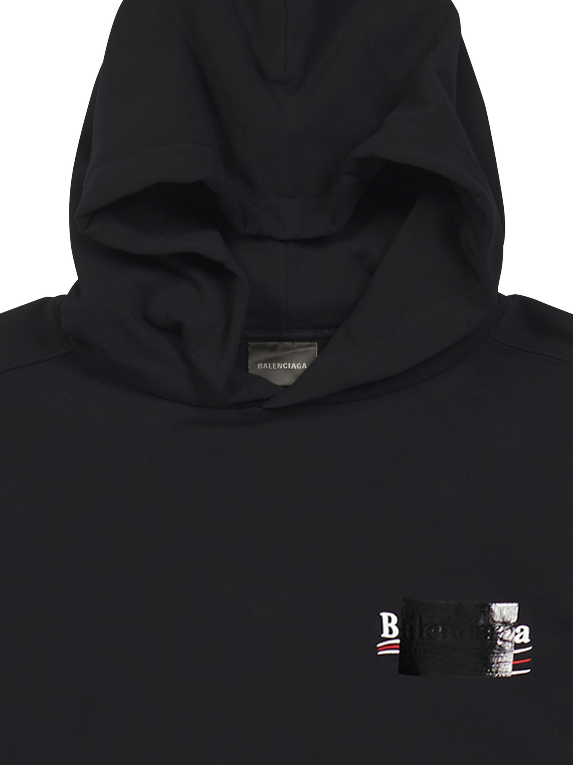 トップス BALENCIAGA 22AW Gaffer Hoodie 0400018094258_BLACKWHITERED?