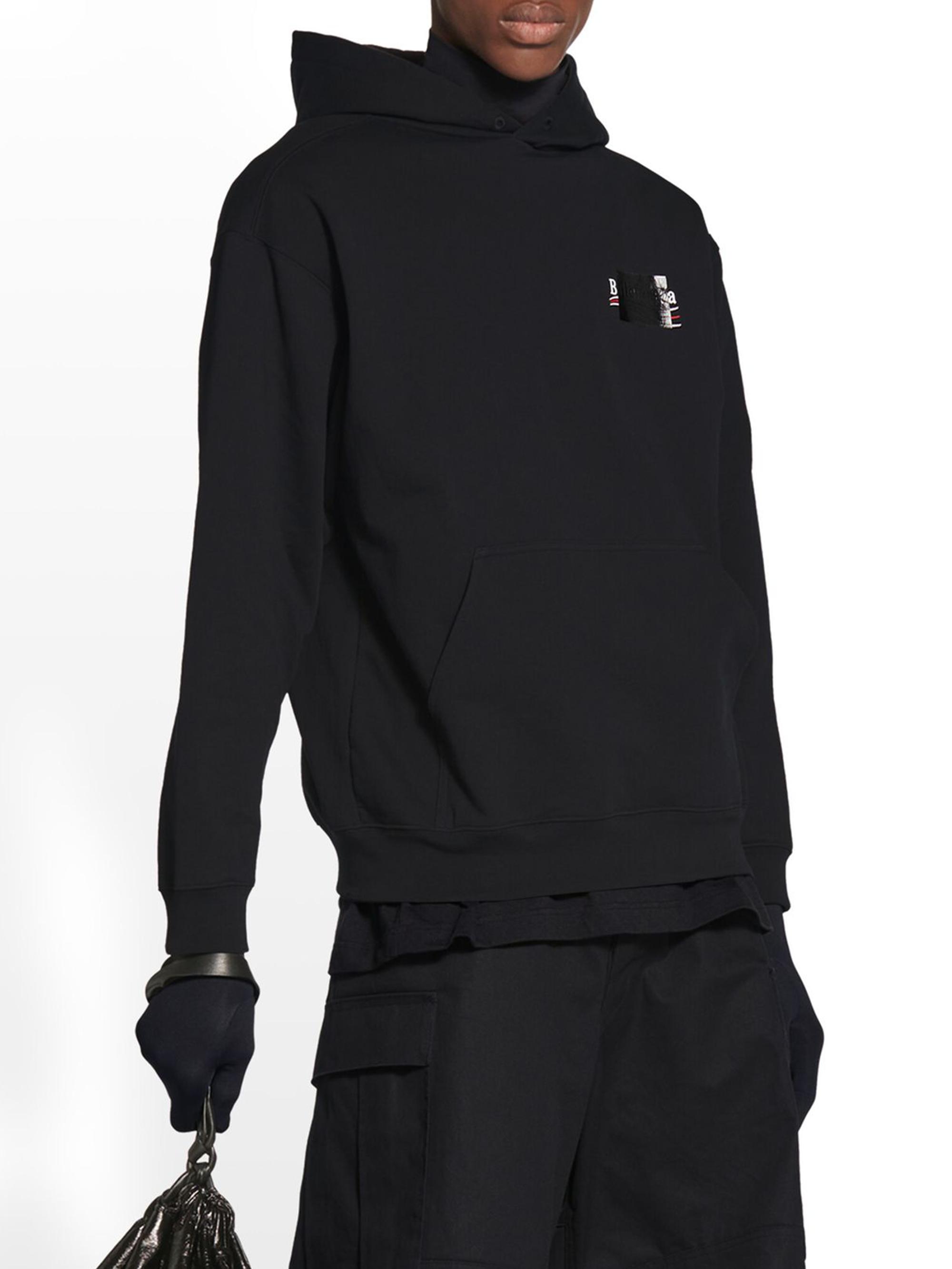 トップス BALENCIAGA 22AW Gaffer Hoodie 0400018094258_BLACKWHITERED?