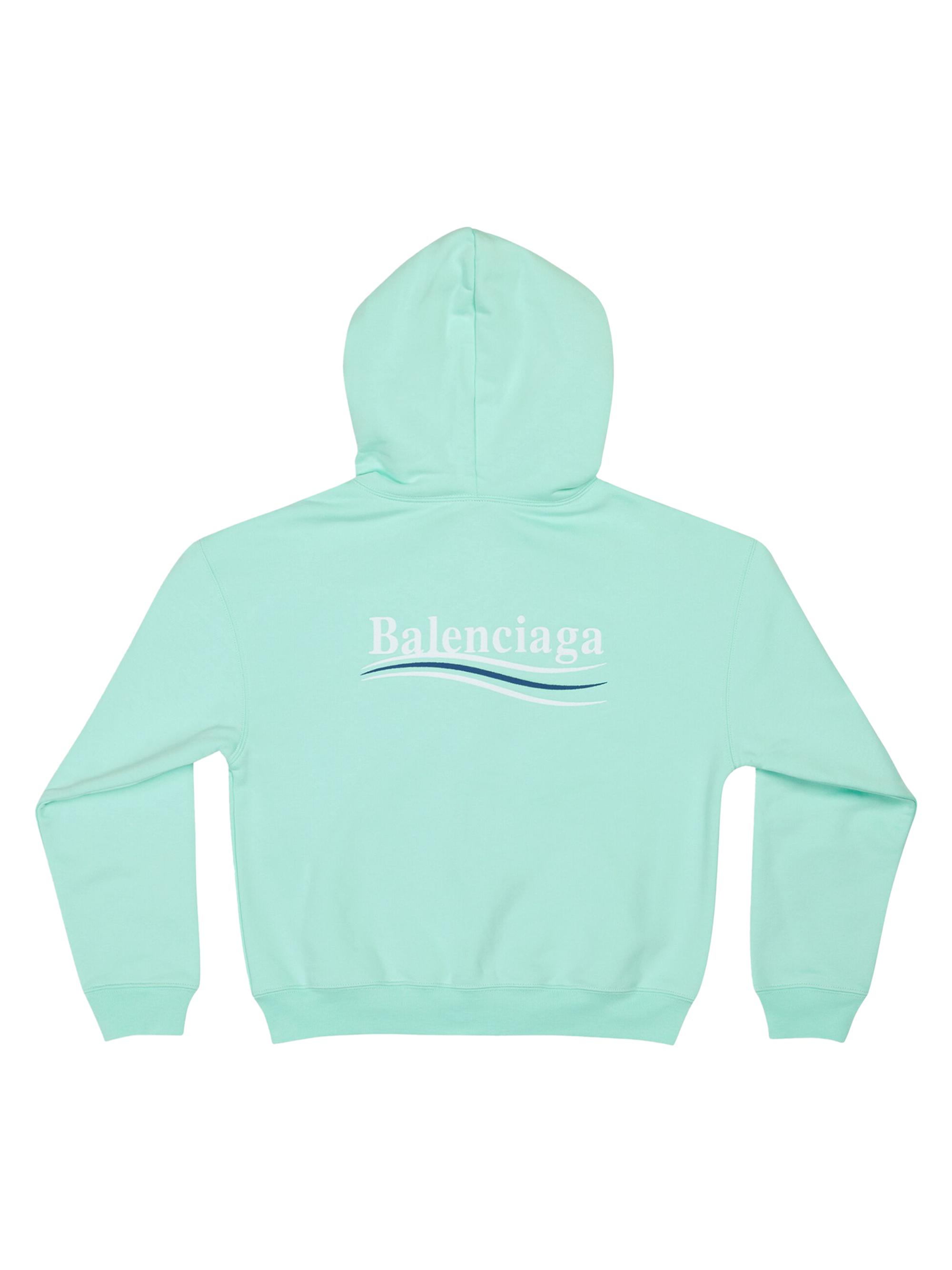 Balenciaga Political Campaign Shrunk Zip-up Hoodie | Saks