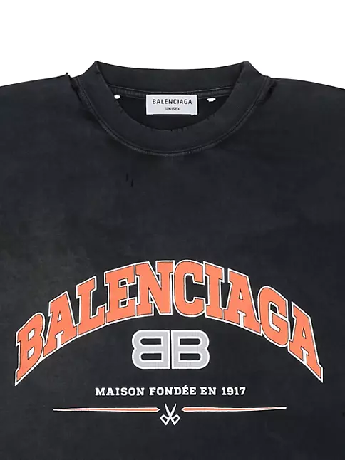 Balenciaga Maison Crewneck T-shirt in Black for Men
