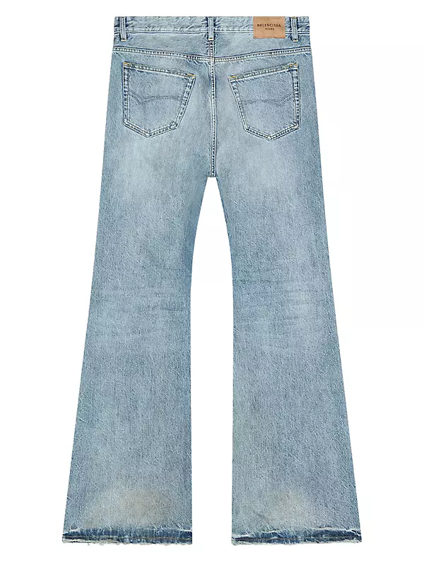 Buy Balenciaga women fitted blue jersey fuseau pants for $574