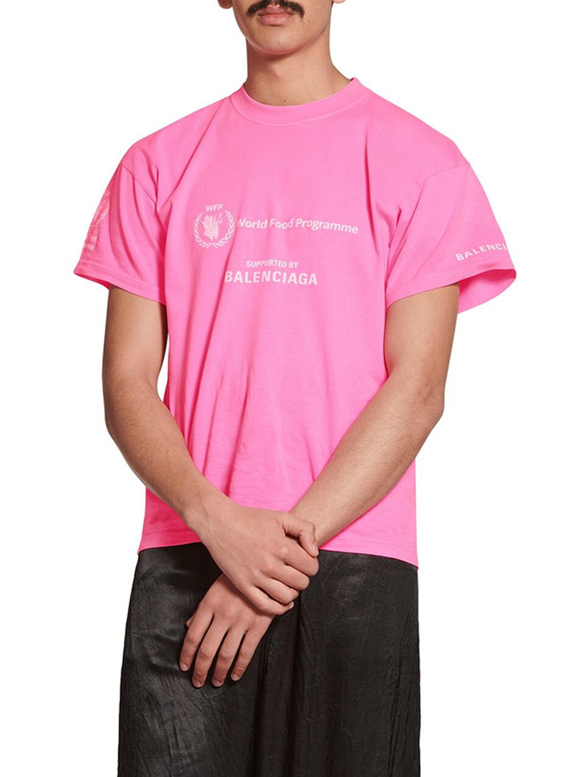 BALENCIAGA WFP Tシャツ unisex Men's Wfp T-shirt Medium Fit in Pale Yellow/black | Balenciaga US