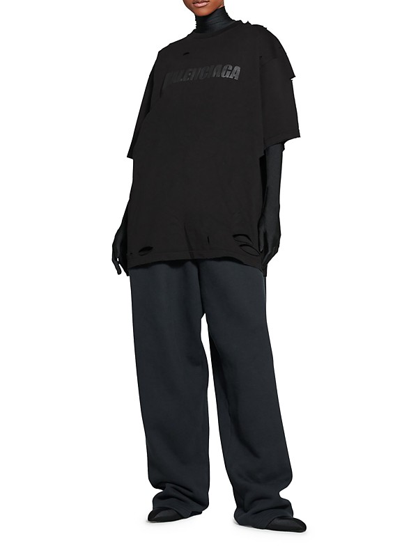 Shop Balenciaga Destroyed T-shirt Boxy Fit | Saks Fifth Avenue Shop Balenciaga Destroyed T-shirt Boxy Fit | Saks Fifth Avenue