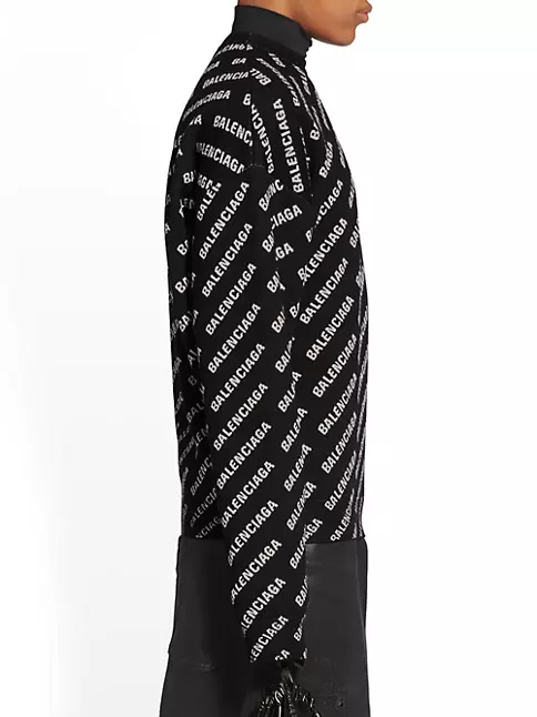 Balenciaga logo-print Long Sleeve Shirt - Black