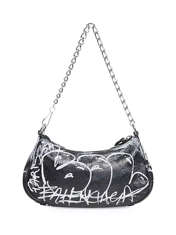Shop Balenciaga Le Cagole Mini Bag With Chain Graffiti | Saks 