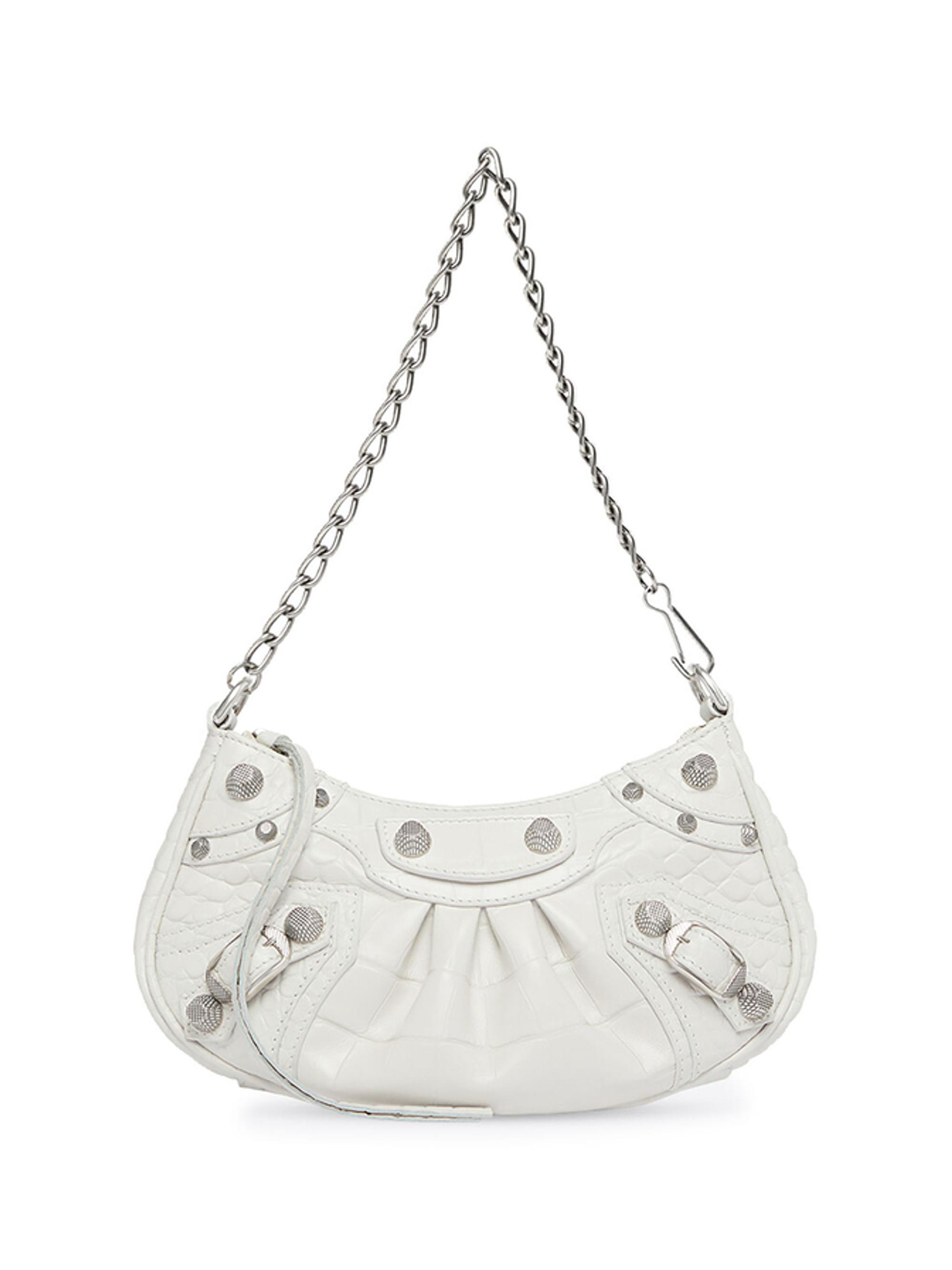 Balenciaga Le Cagole Mini Bag With Chain Crocodile Embossed | Saks
