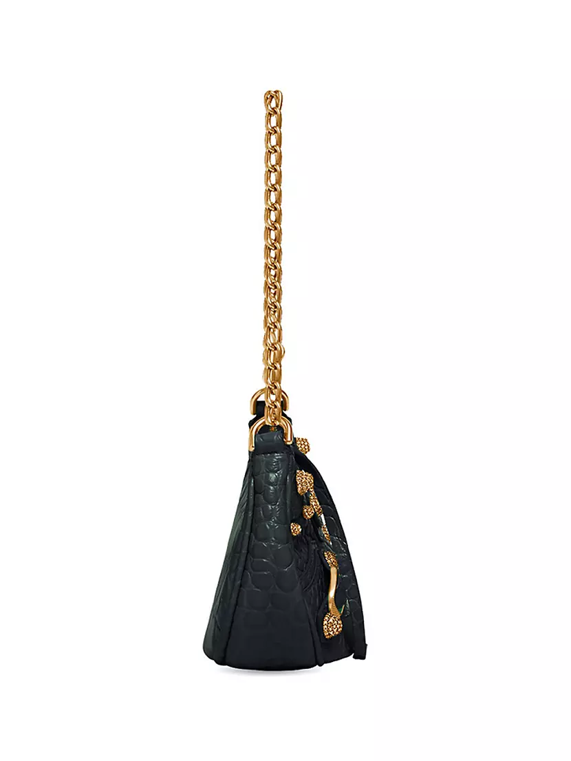 Balenciaga Croco-Print Le Cagole Mini Bag with Chain