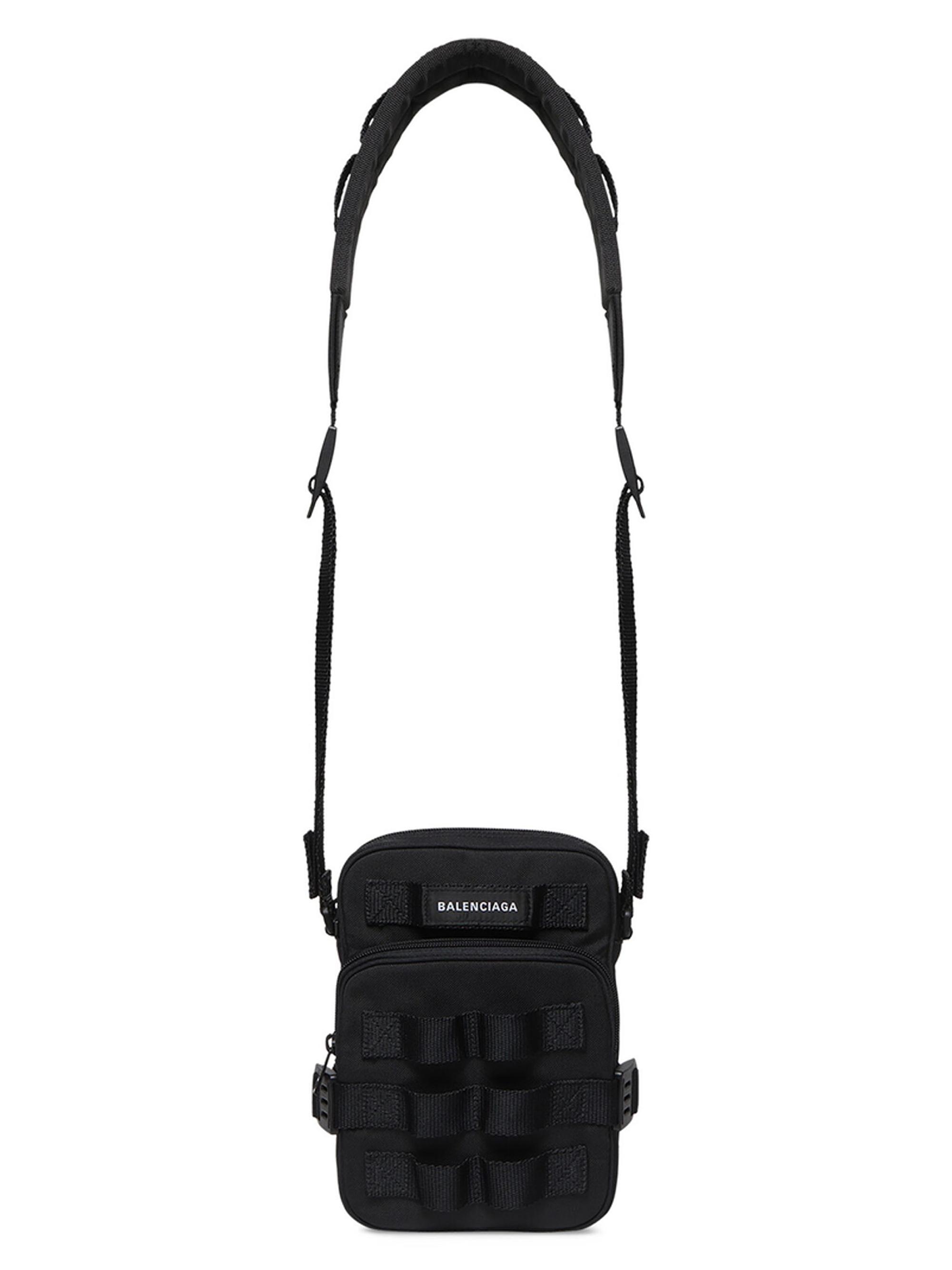 Balenciaga Men's Army Crossbody Messenger Bag - Black