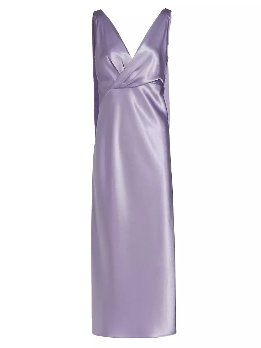 Shop Jason Wu Collection Sleeveless Satin Midi-Dress