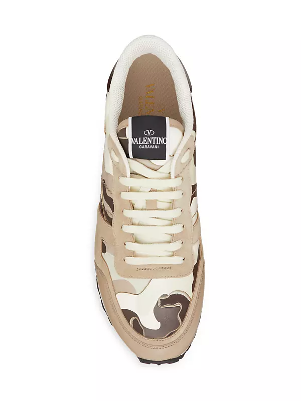 Shop Valentino | Low-Top Rockrunner Leather Sneakers Saks Avenue Fifth