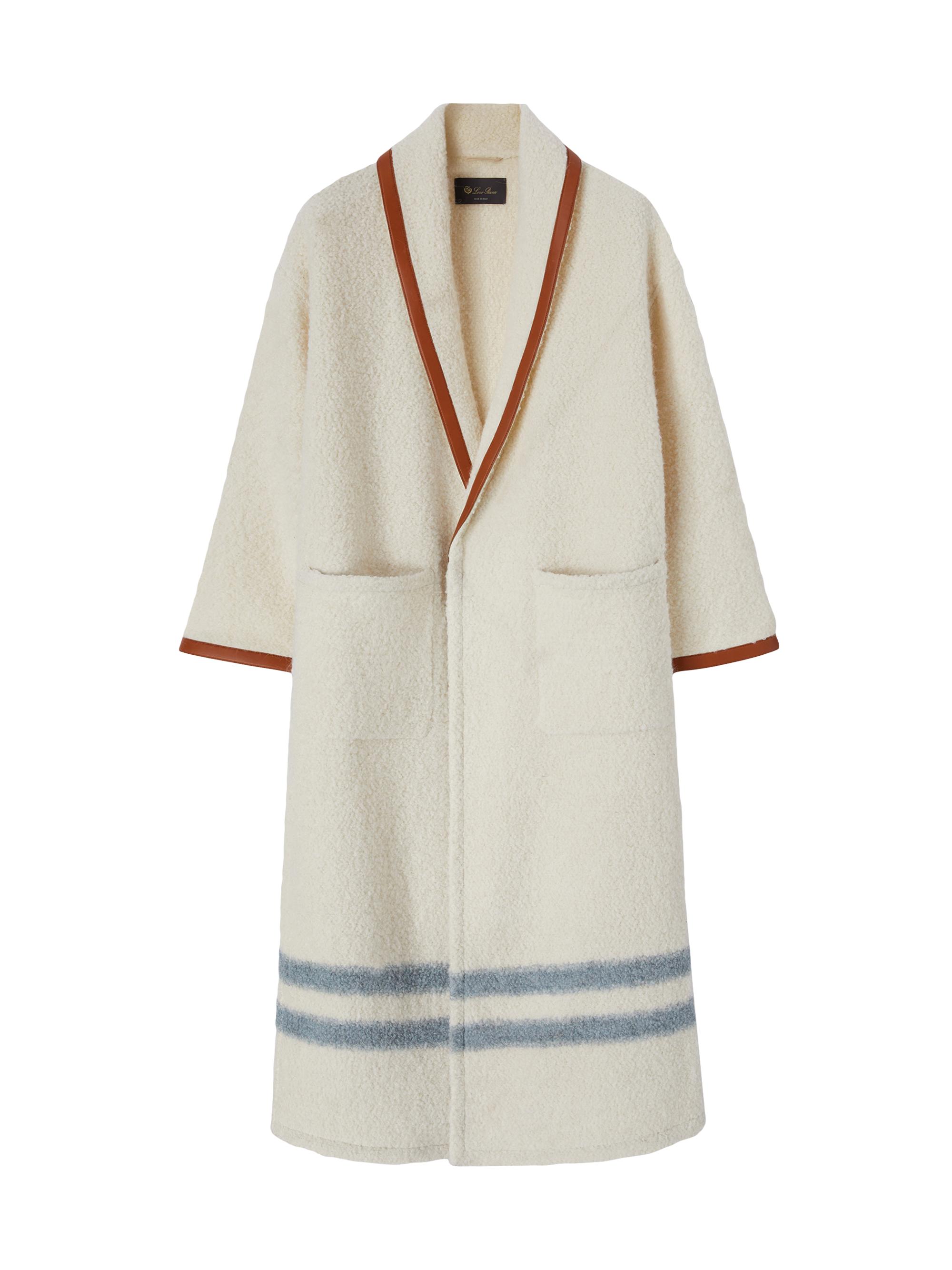 Loro Piana Women's Arbel Shaded Boucle'Coat - Nougat Clear Blue Clouds