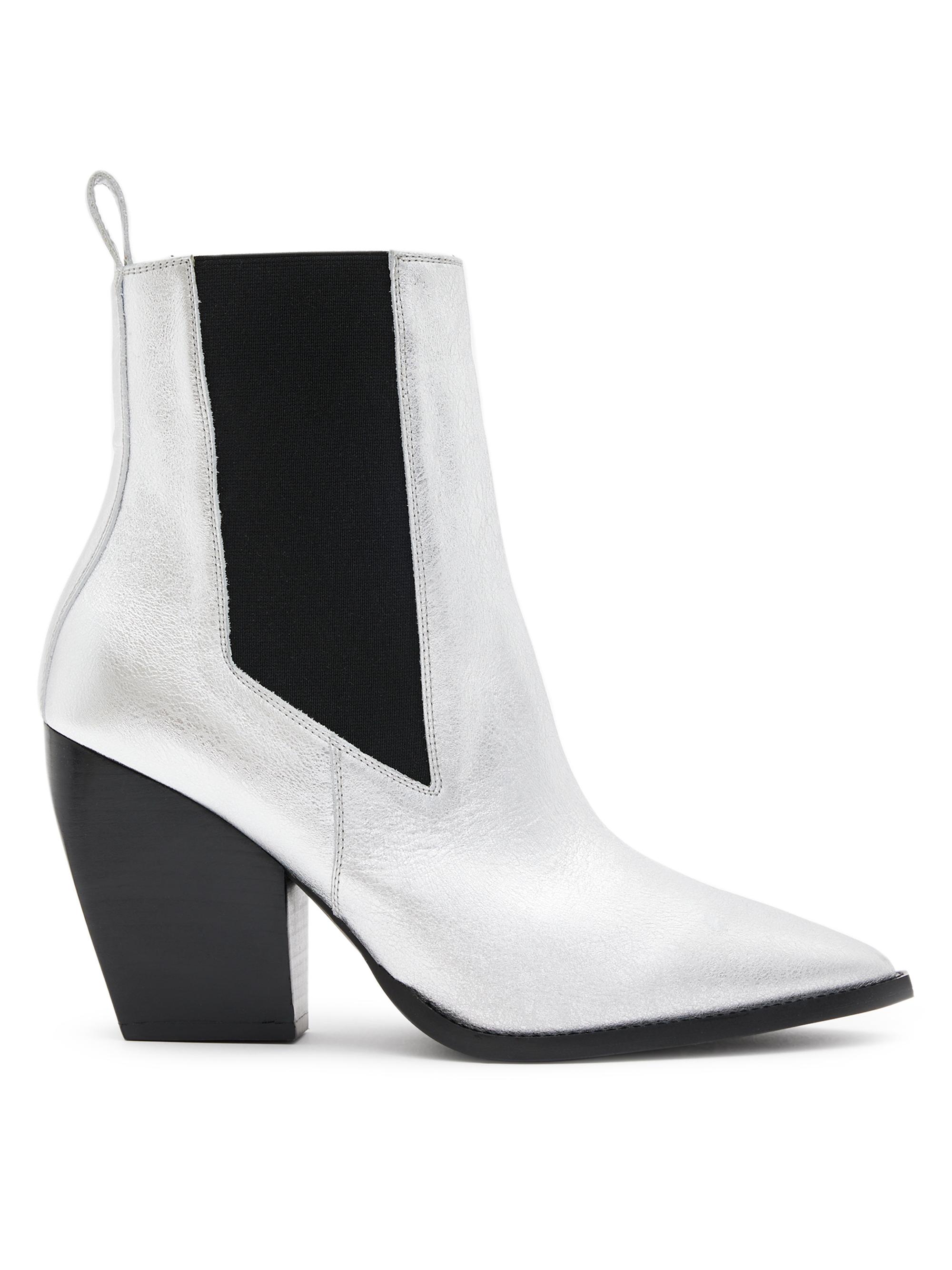 AllSaints Ria Metallic Leather Chelsea Boots Saks Fifth Avenue
