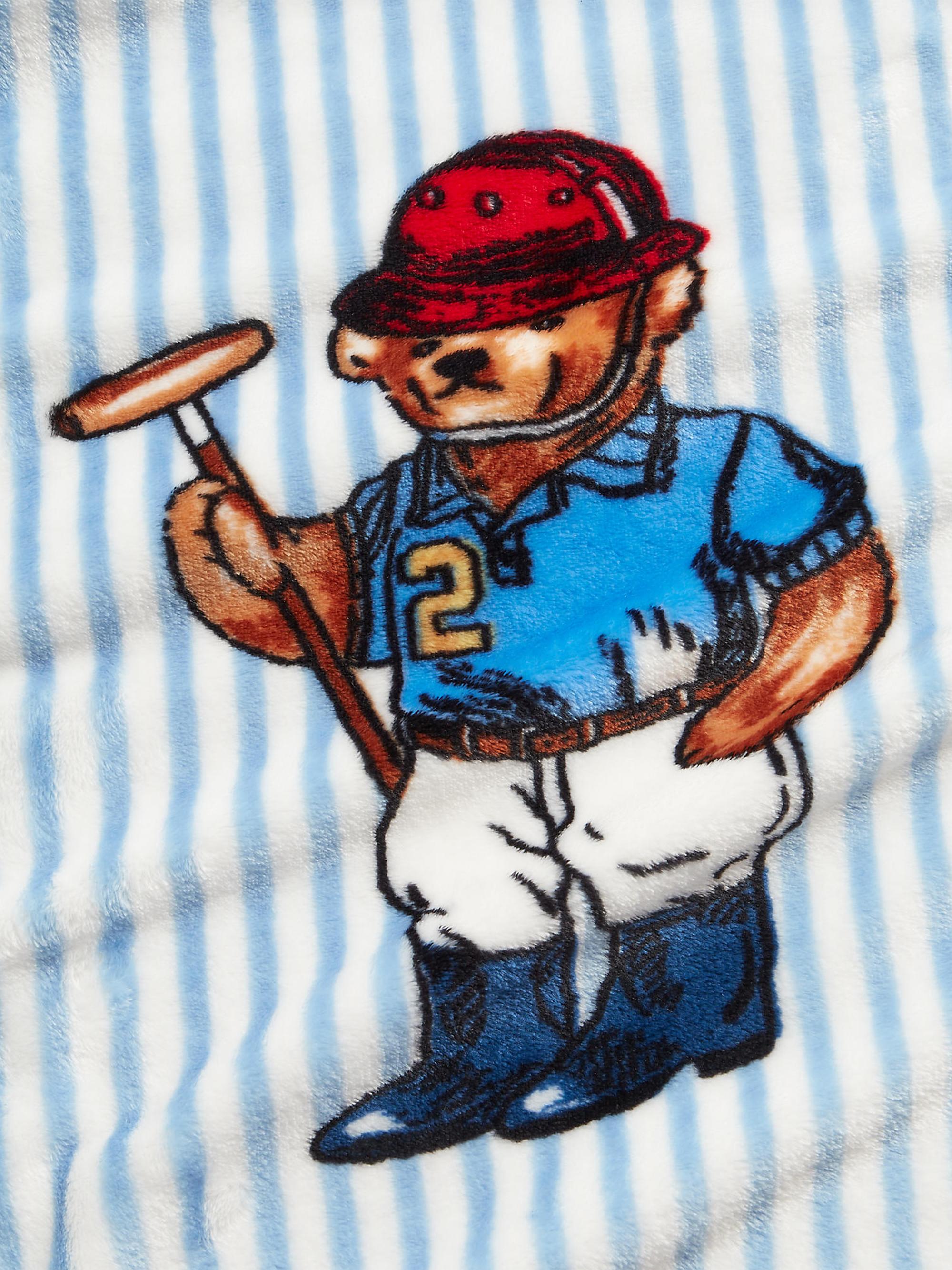 Ralph Lauren Teddy Bear Stripe Throw Blanket | Saks Fifth Avenue