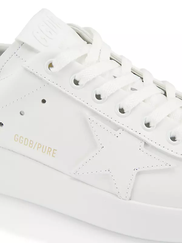 Shop Golden Goose Purestar Leather Sneakers | Saks Fifth Avenue