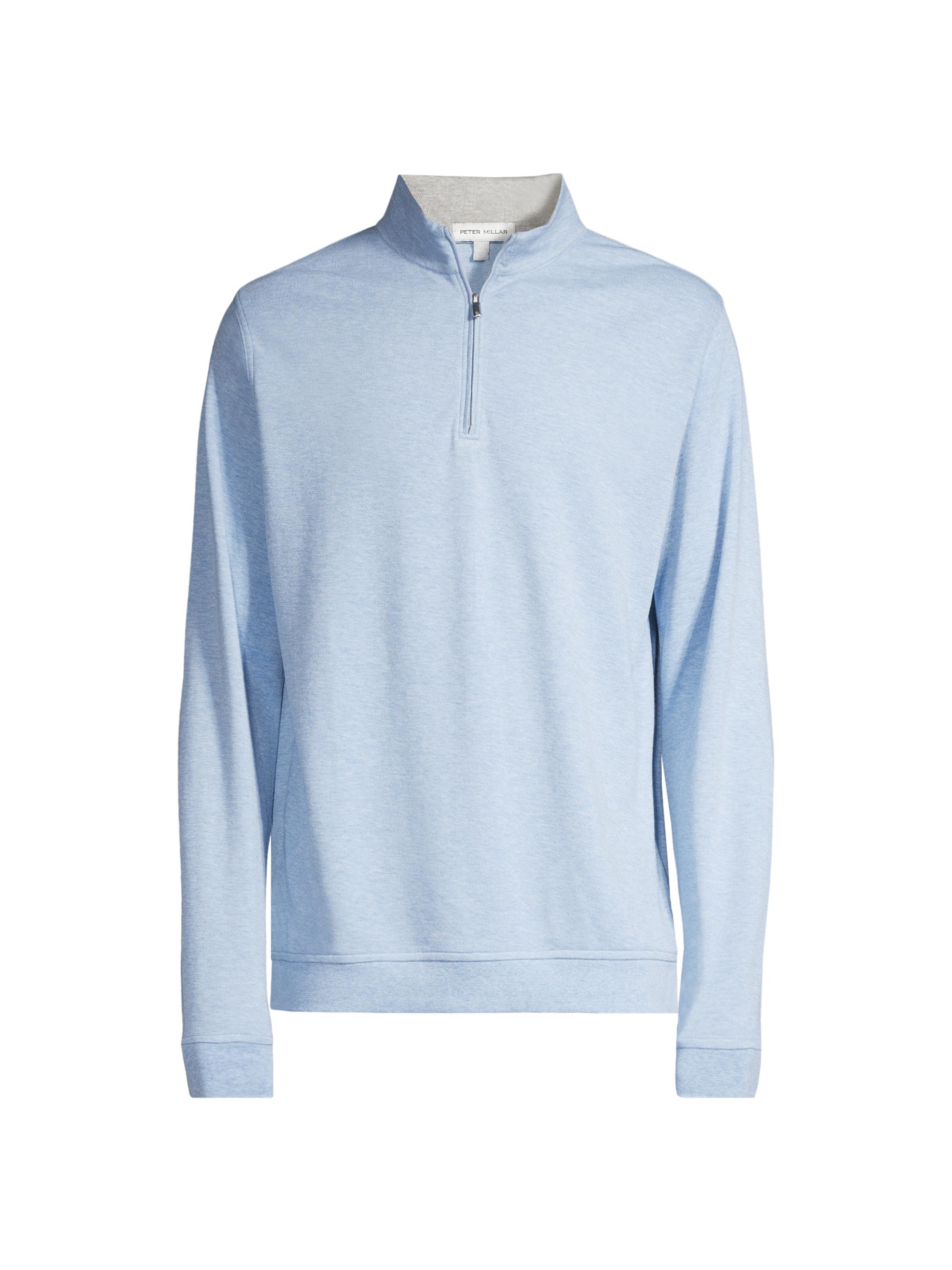 Peter Millar Men's Crown Comfort Cotton Quarter-Zip Classic-Fit Pullover - Cottage Blue