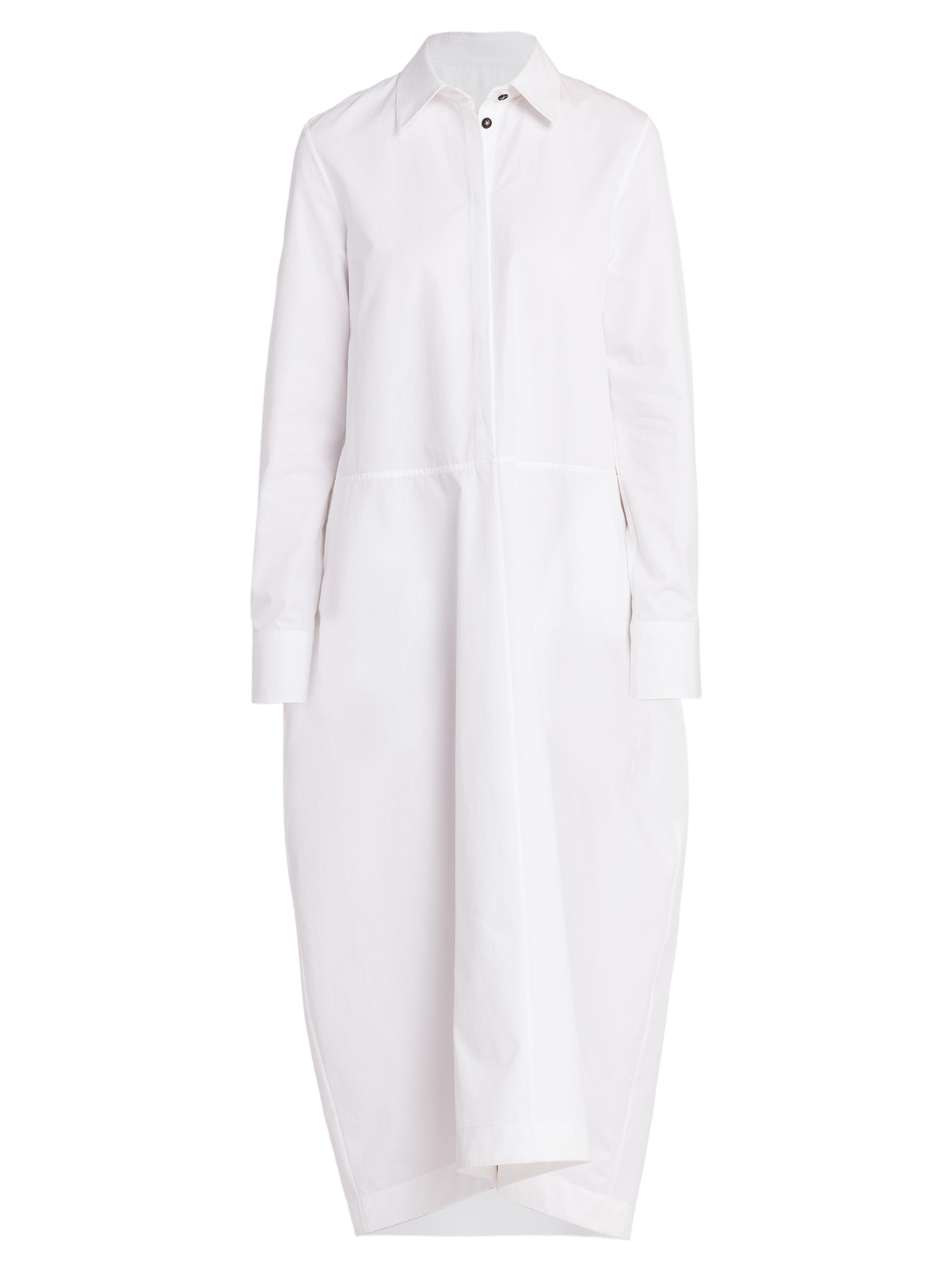 Jil Sander Women's Coated Linen Shirtdress - White