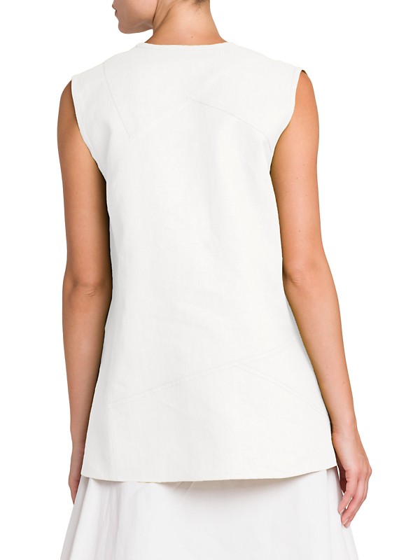 Shop Jil Sander Sleeveless V-Neck Tunic Top | Saks Fifth Avenue Shop Jil Sander Sleeveless V-Neck Tunic Top | Saks Fifth Avenue