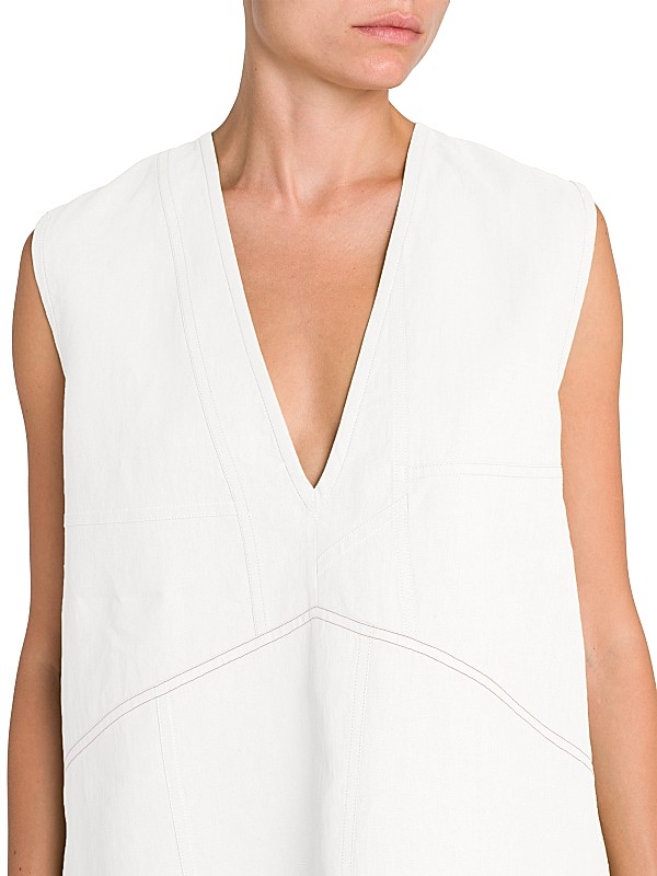 Shop Jil Sander Sleeveless V-Neck Tunic Top | Saks Fifth Avenue Shop Jil Sander Sleeveless V-Neck Tunic Top | Saks Fifth Avenue