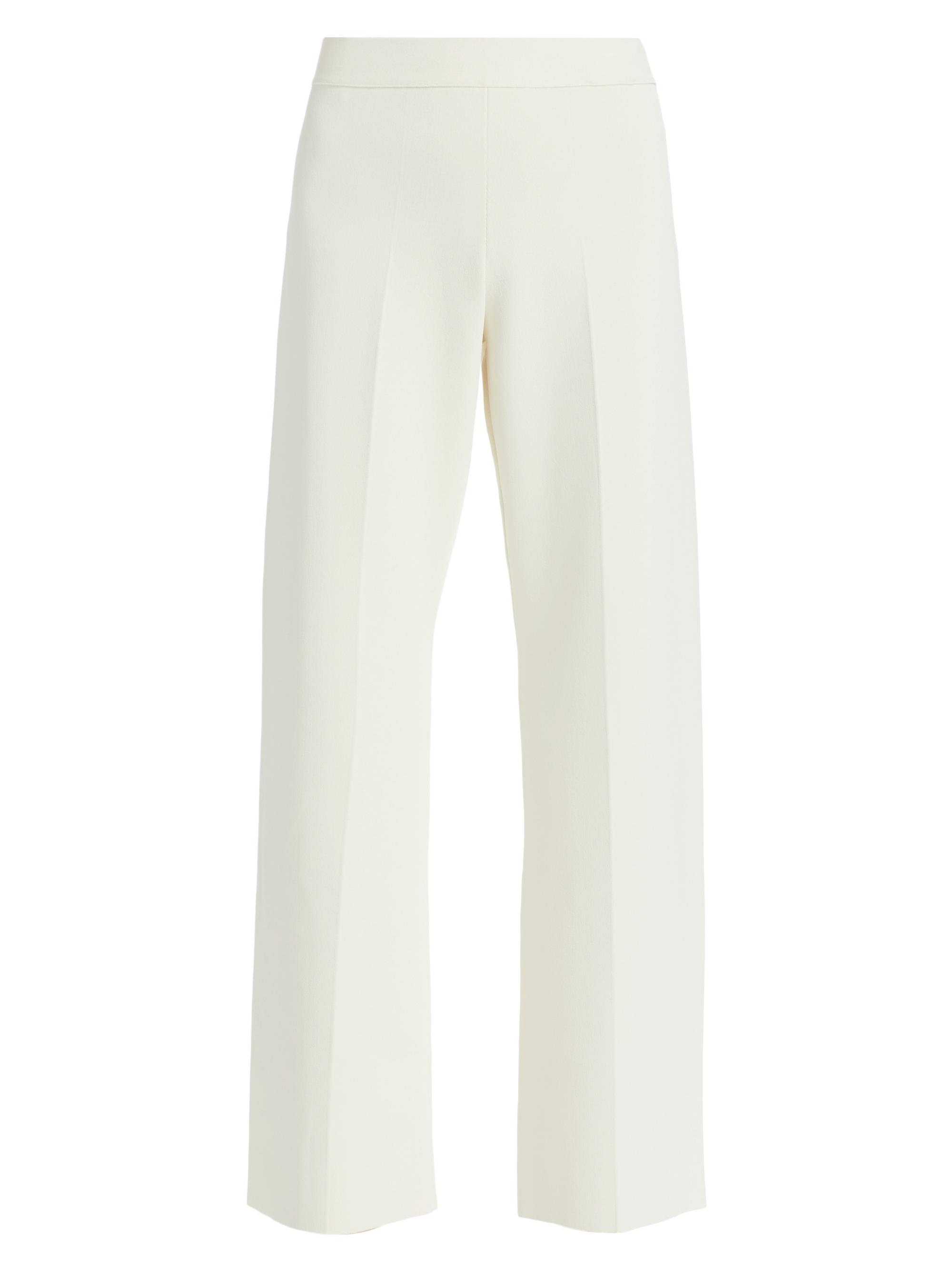 Jil Sander Women's Compact Knit Wide-Leg Pants - Natural