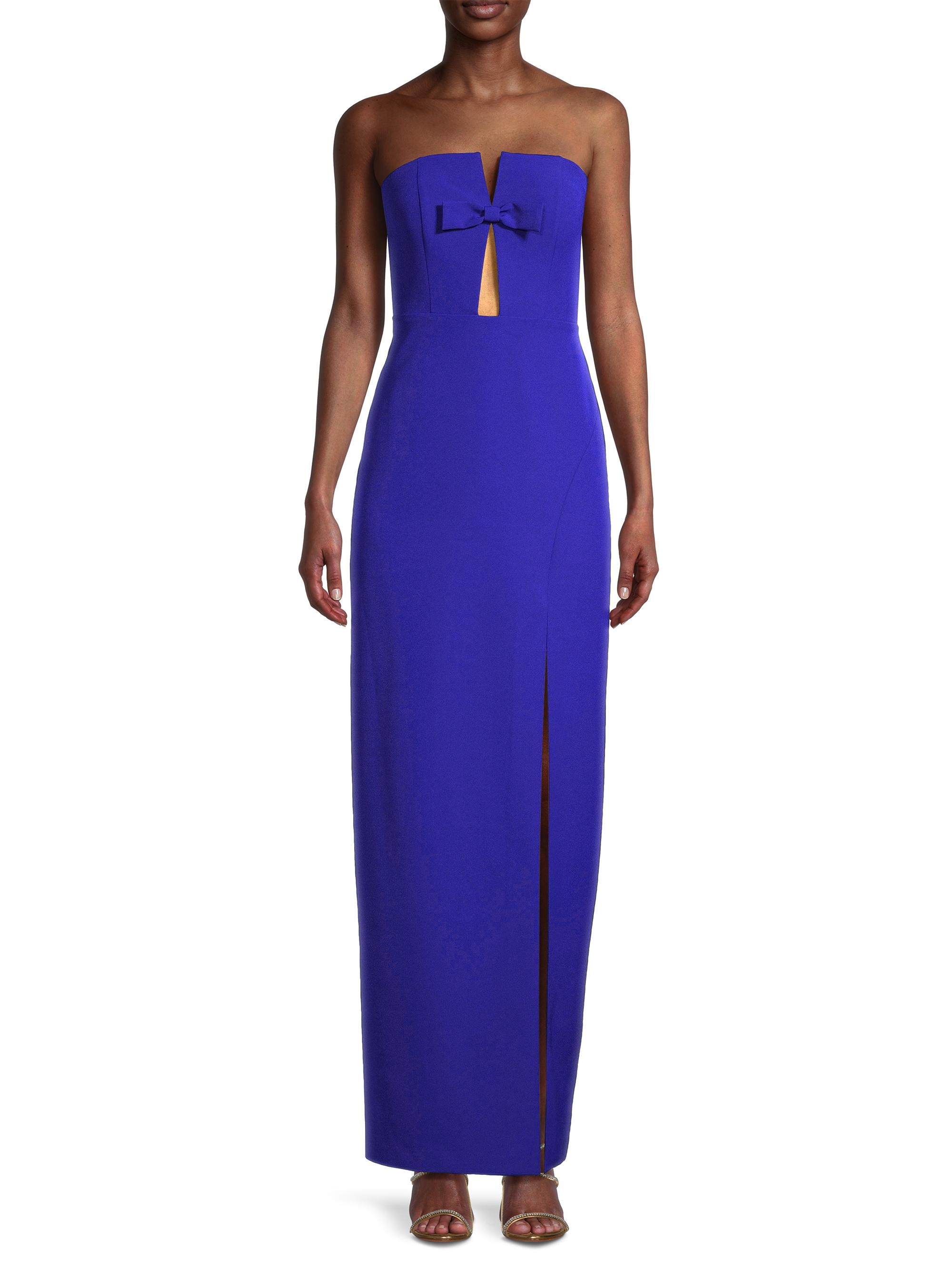 Cut-Out Crepe Column Gown