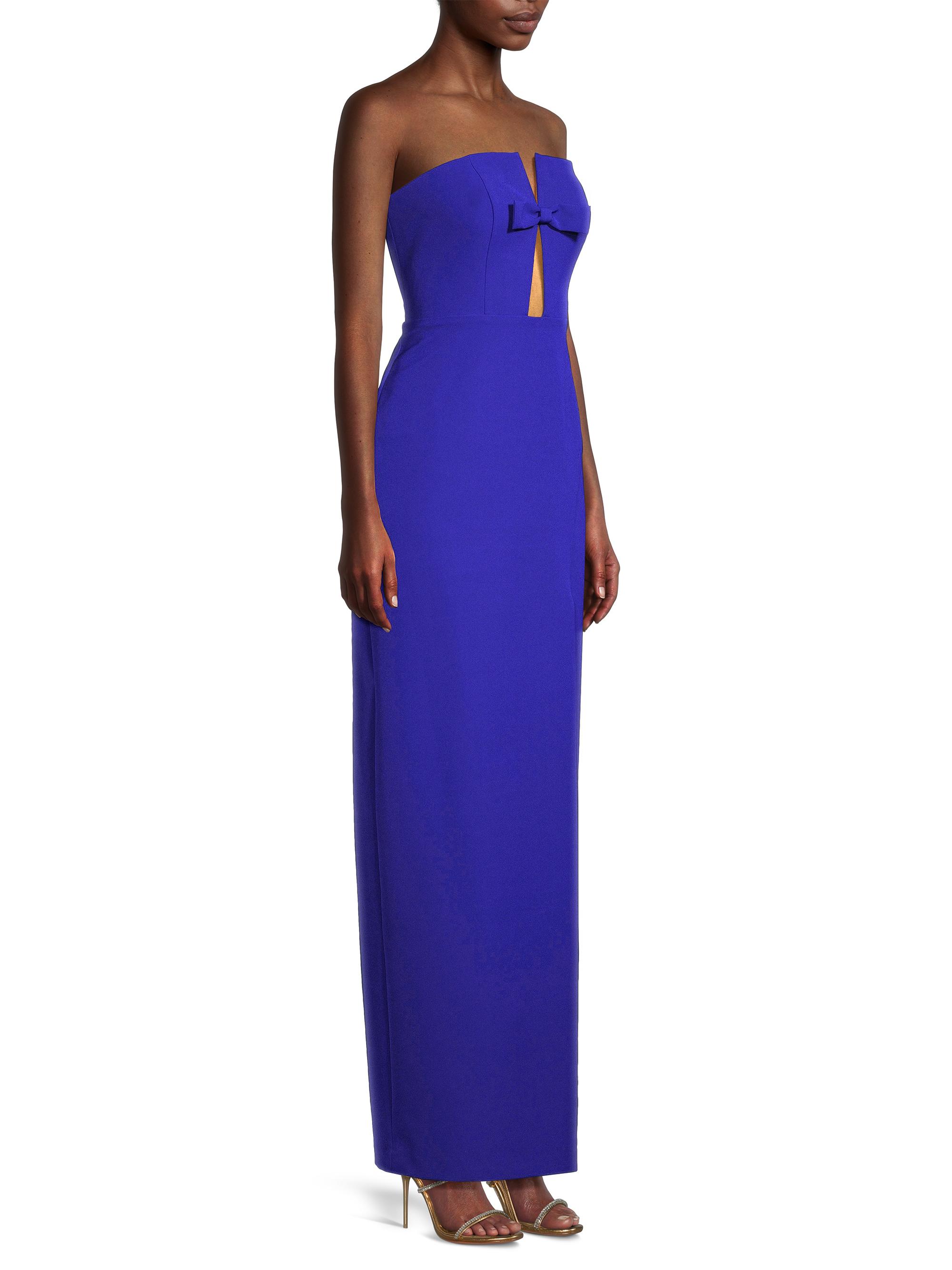 Cut-Out Crepe Column Gown