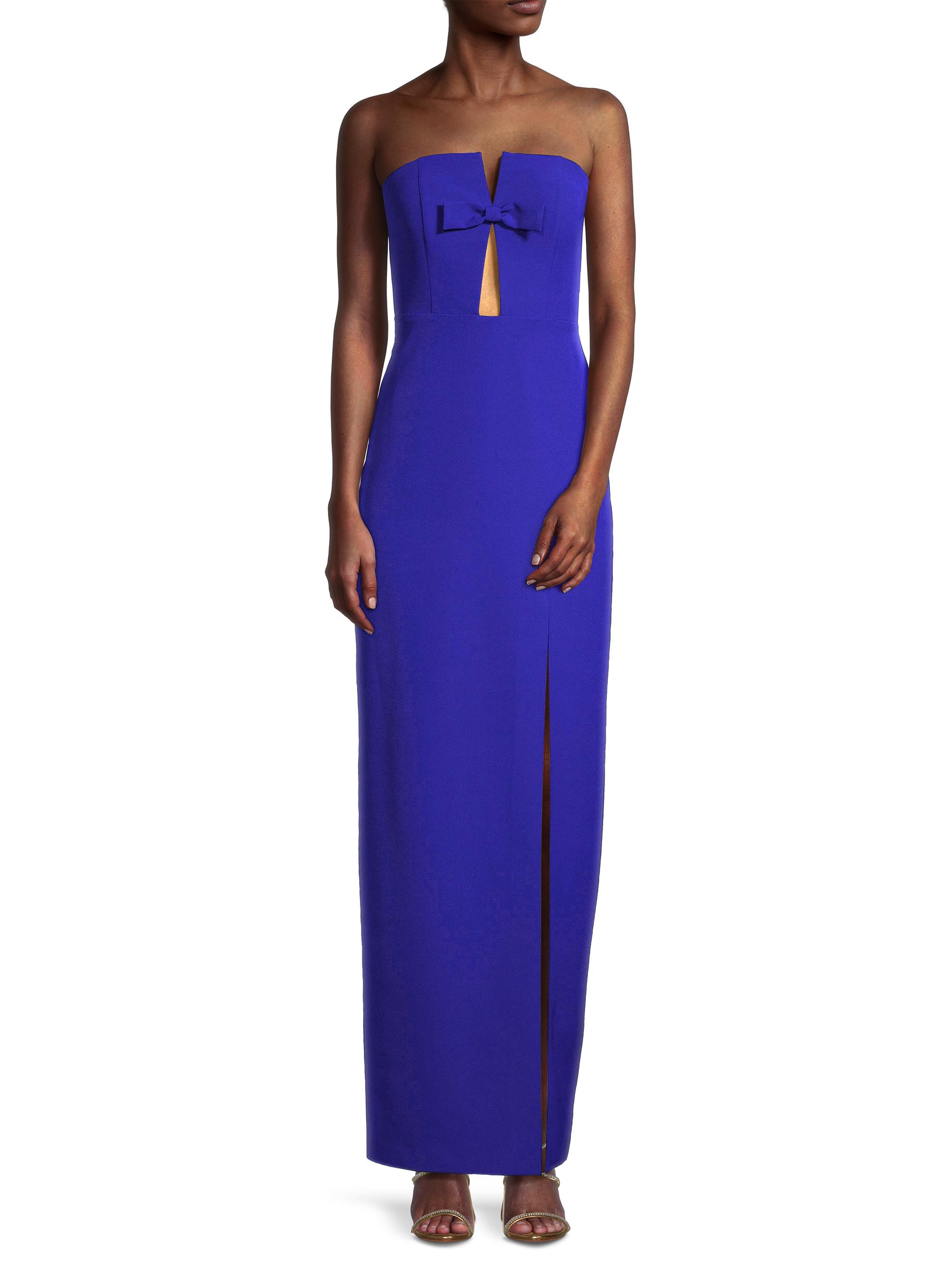 Cut-Out Crepe Column Gown