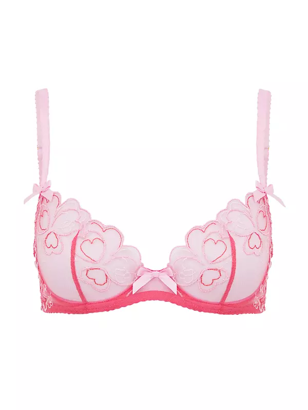 Pink Daisy bra in embroidered black tulle - ai!culotte lencería